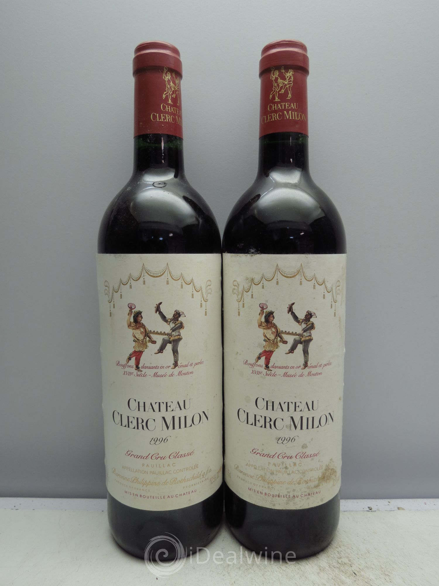 Château Clerc Milon 5ème Grand Cru Classé (sans prix de réserve/no reserve) 1996 - Lotto di 2 bottiglie - 0