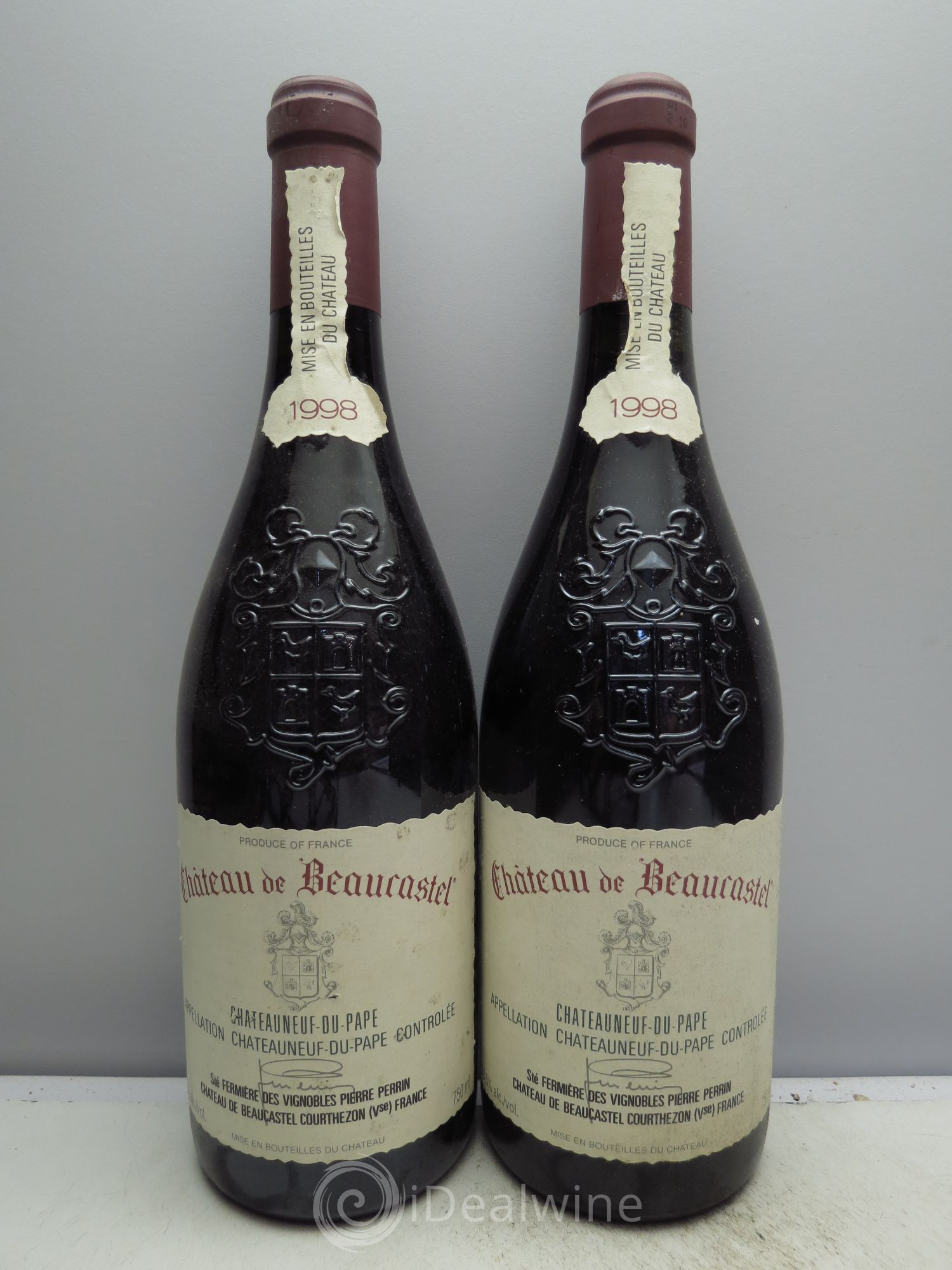 Châteauneuf-du-Pape Château de Beaucastel Famille Perrin 1998 - Lot de 2 bouteilles - 0