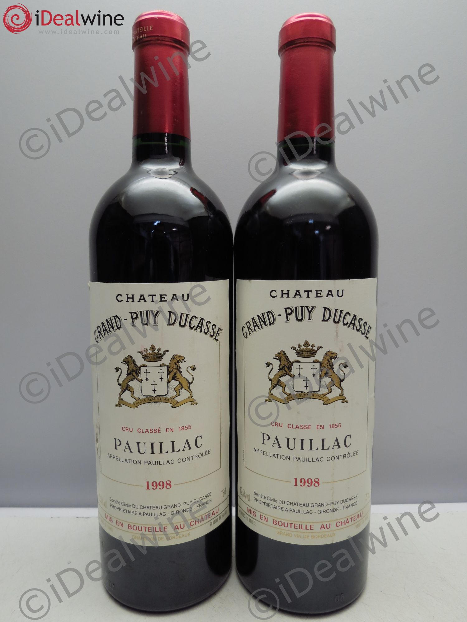 Château Grand Puy Ducasse 5ème Grand Cru Classé 1998 - Lot de 2 bouteilles - 0