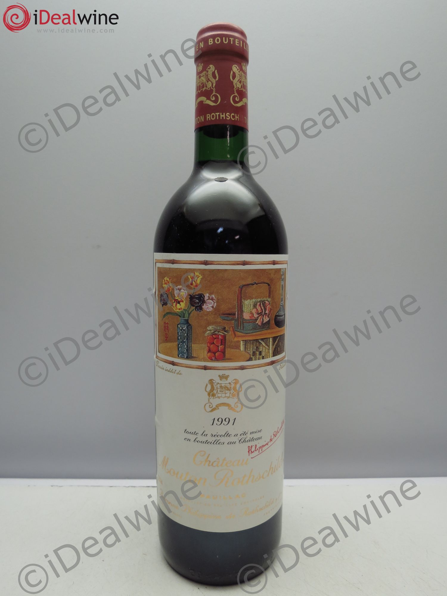 Château Mouton Rothschild 1er Grand Cru Classé 1991 - Lot de 1 bouteille - 0