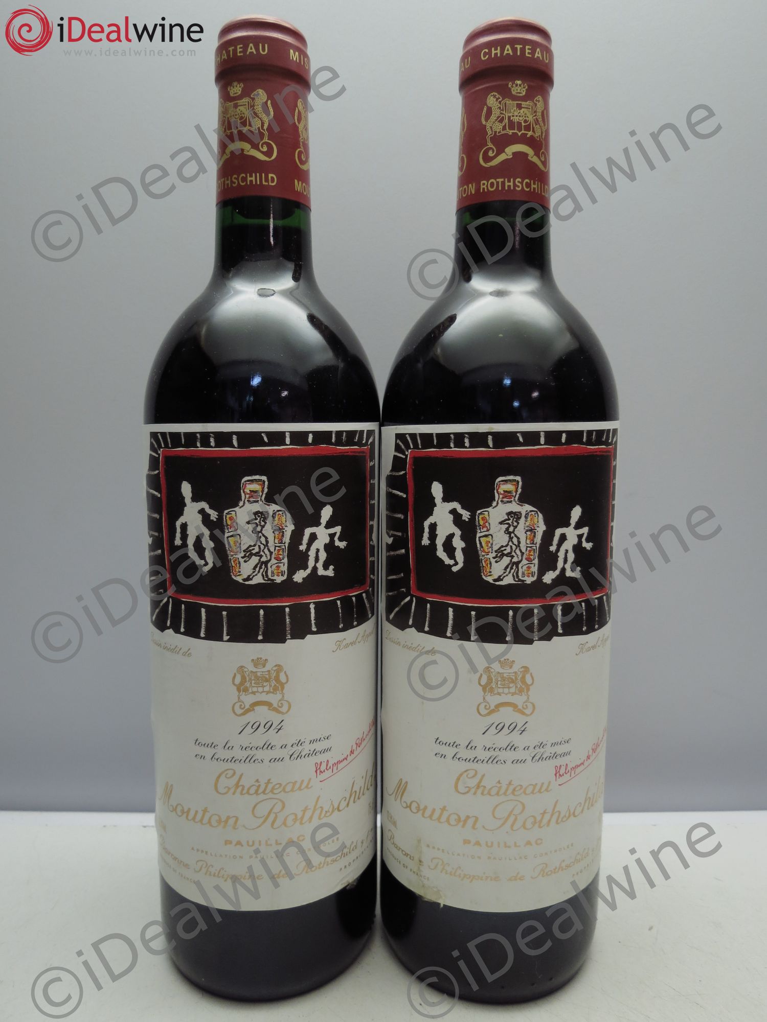 Château Mouton Rothschild 1er Grand Cru Classé 1994 - Lot de 2 bouteilles - 0