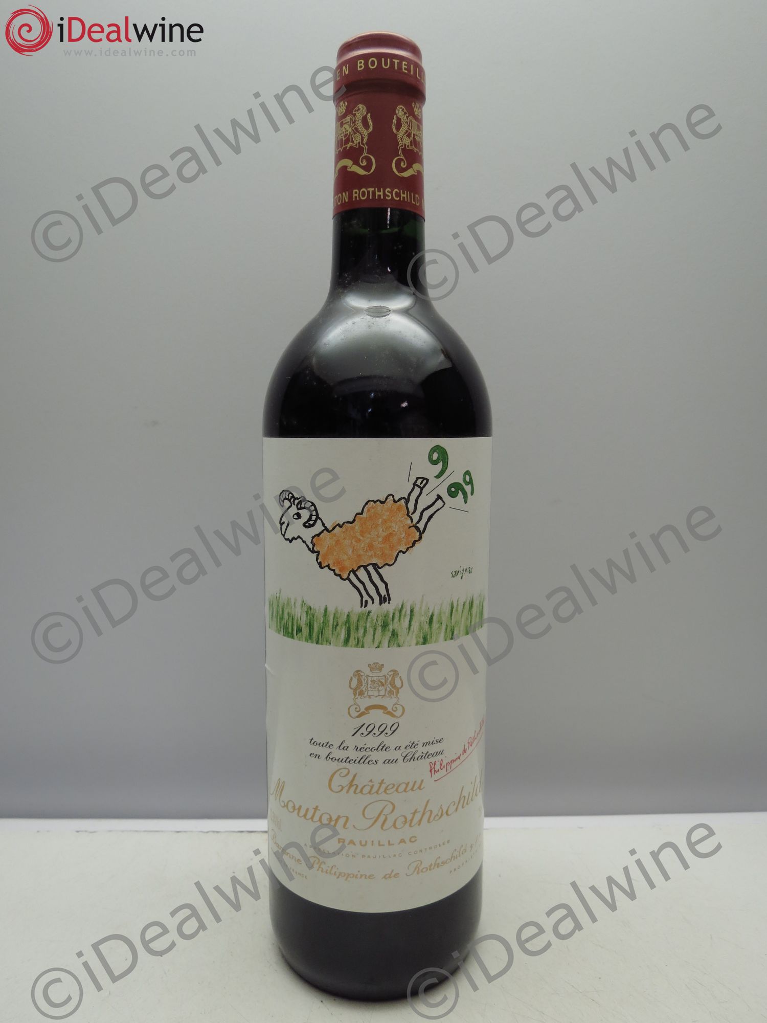 Château Mouton Rothschild 1er Grand Cru Classé 1999 - Lot de 1 bouteille - 0