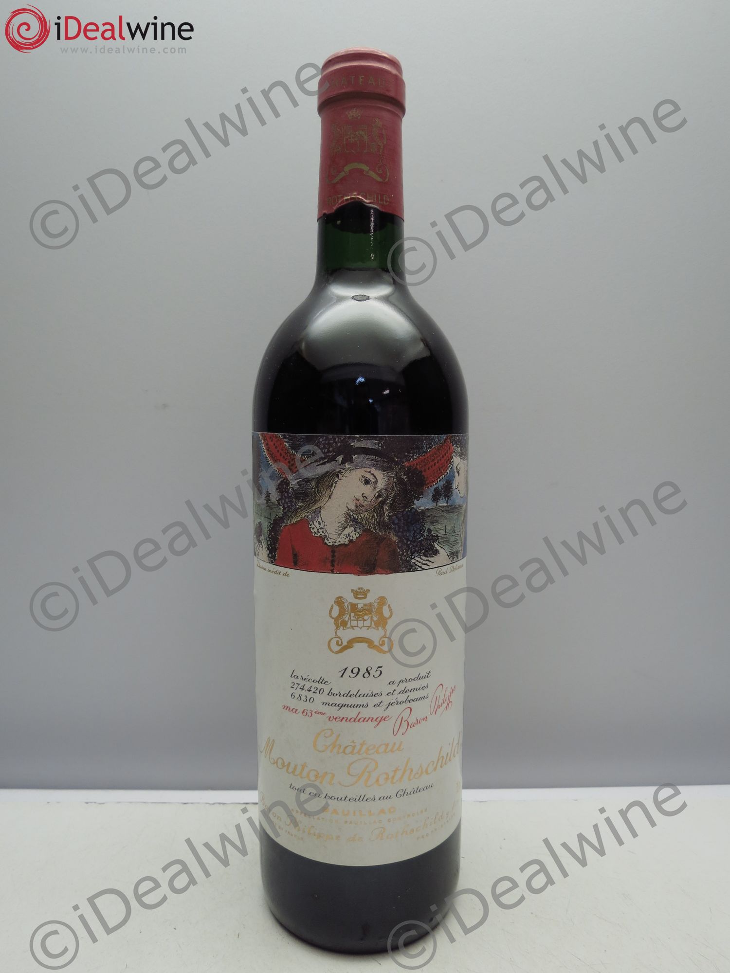 Château Mouton Rothschild 1er Grand Cru Classé 1985 - Lot de 1 bouteille - 0