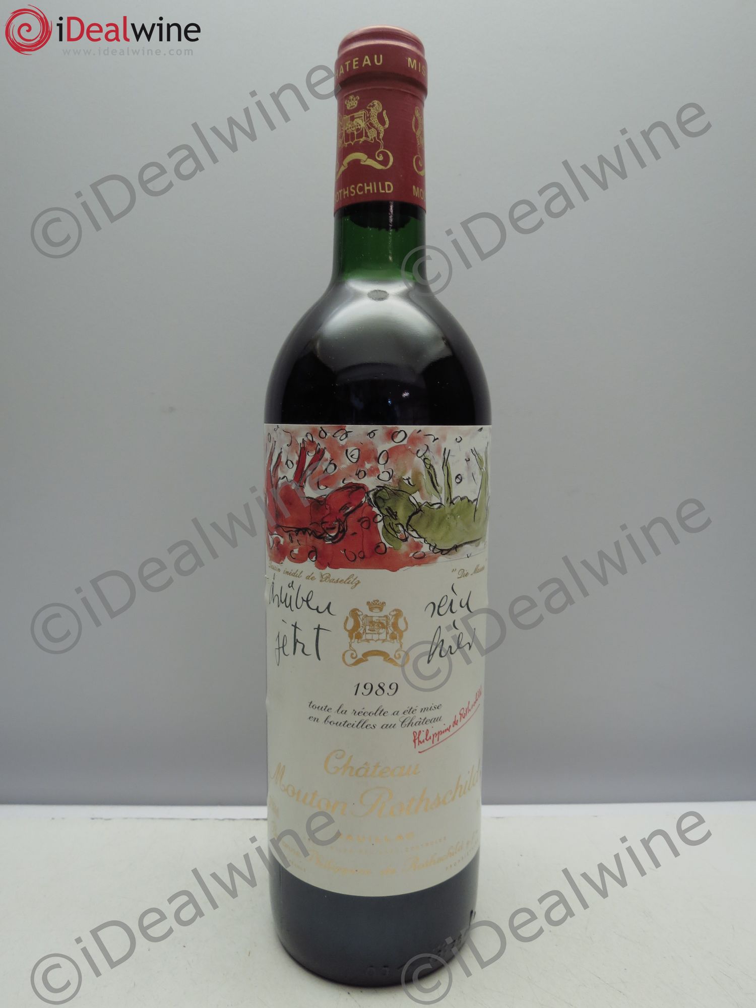 Château Mouton Rothschild 1er Grand Cru Classé 1989 - Lot de 1 bouteille - 0