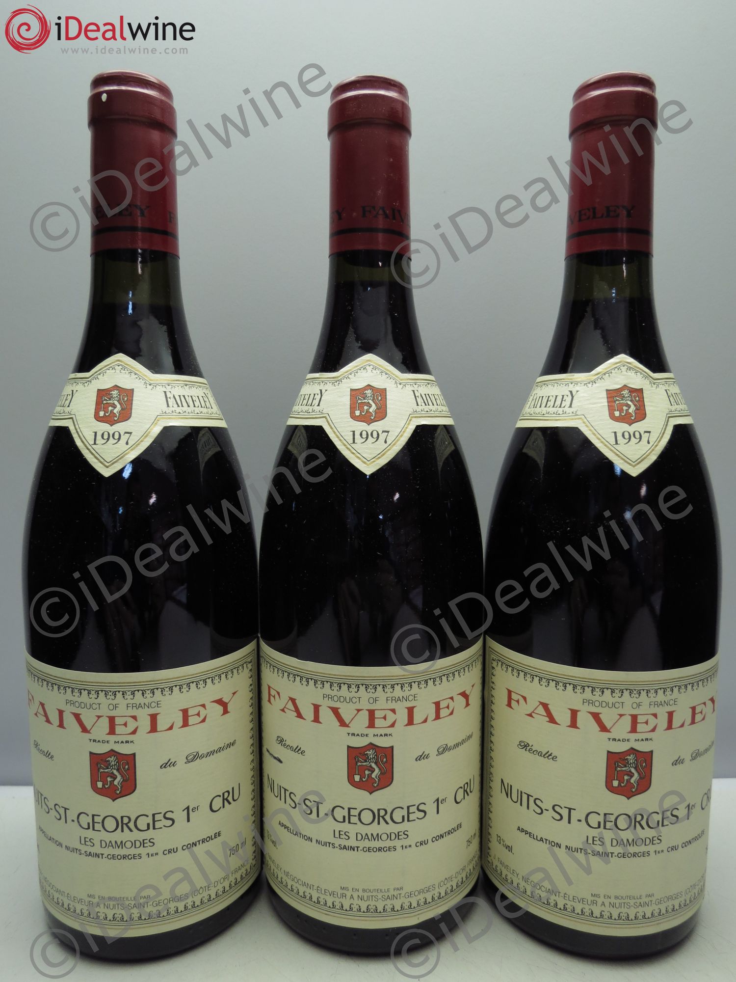 Nuits-Saint-Georges 1er Cru Les Damodes Faiveley 1997 - Lot de 3 bouteilles - 0