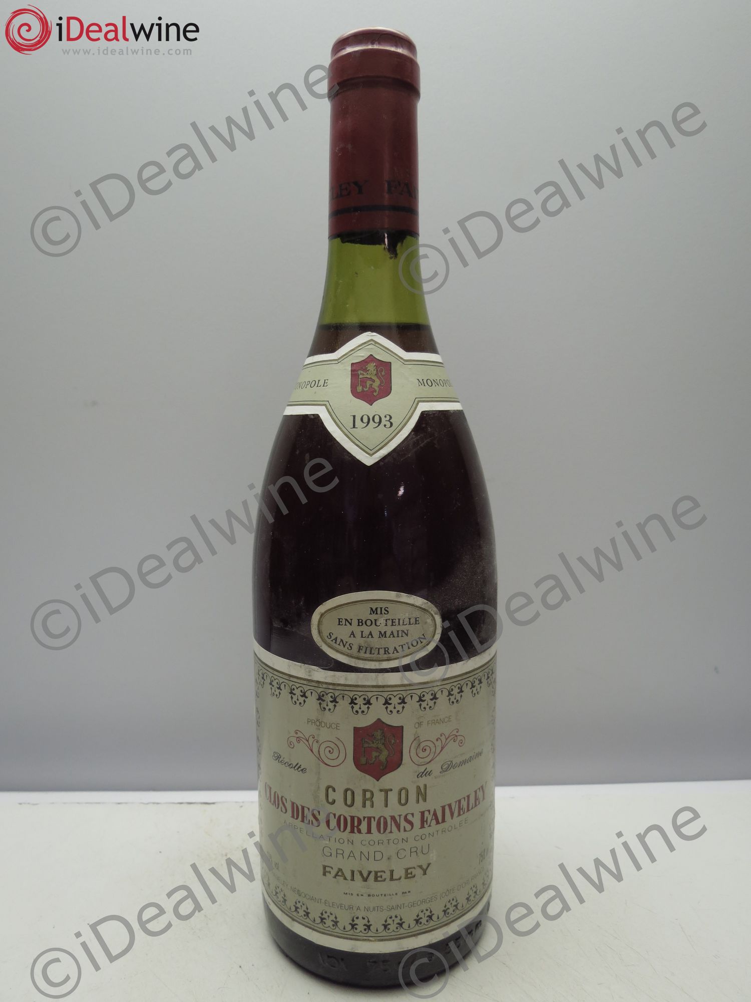 Corton Grand Cru Clos des Cortons Faiveley 1993 - Lot de 1 bouteille - 0