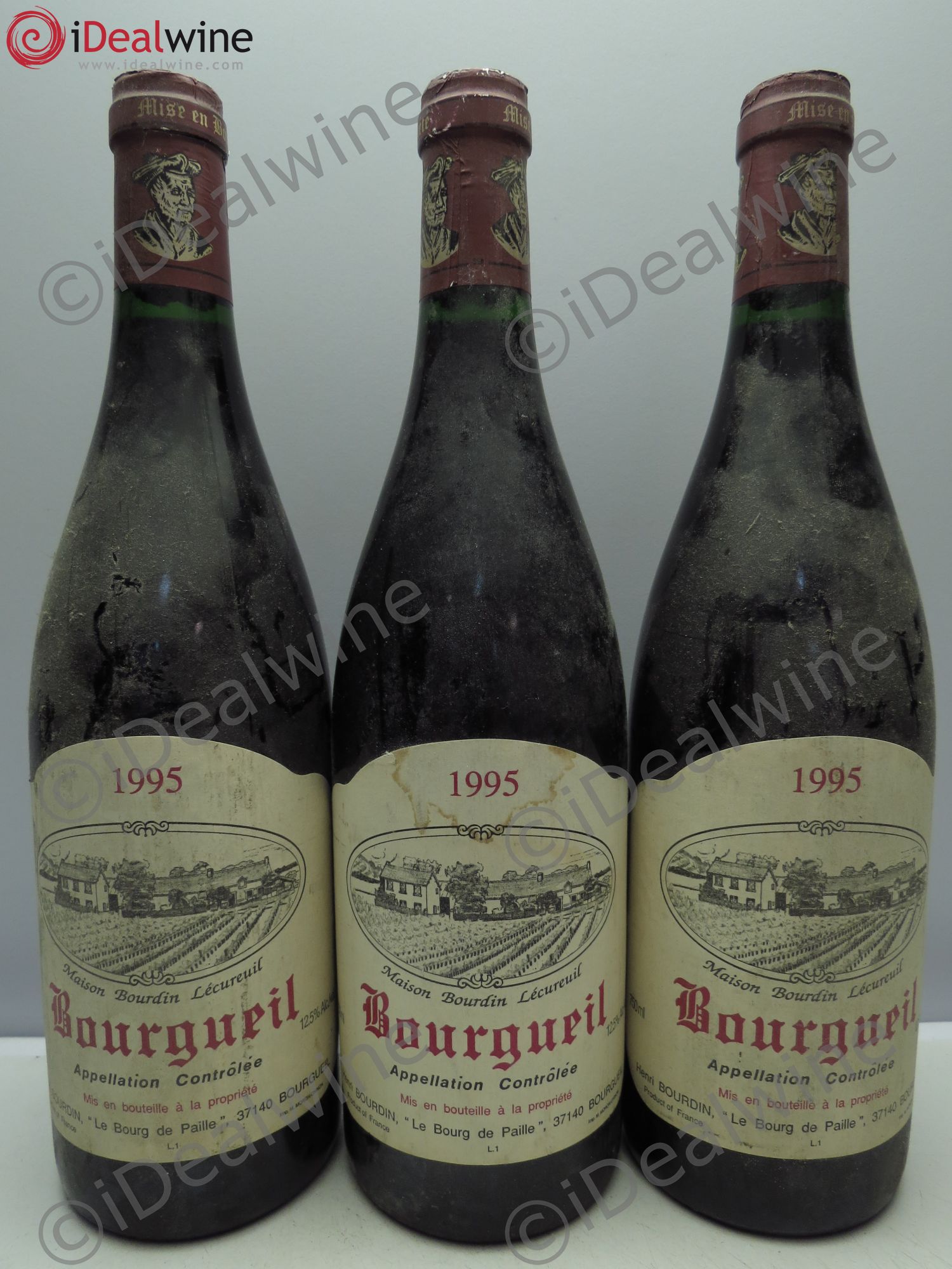Bourgueil Maison Bourdin Lécureil 1995 - Posten von 3 Flaschen - 0