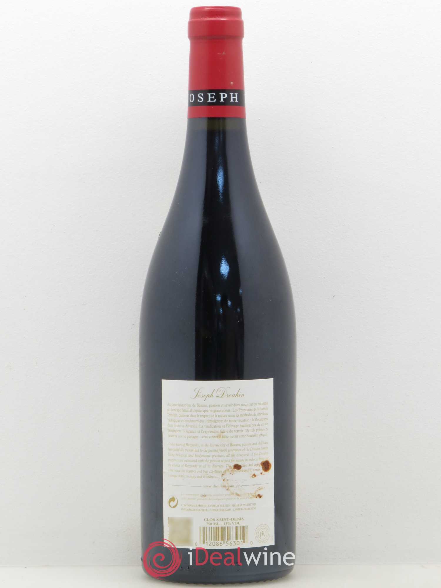 Clos Saint-Denis Grand Cru Joseph Drouhin 2012 - Lot de 1 bouteille - 1