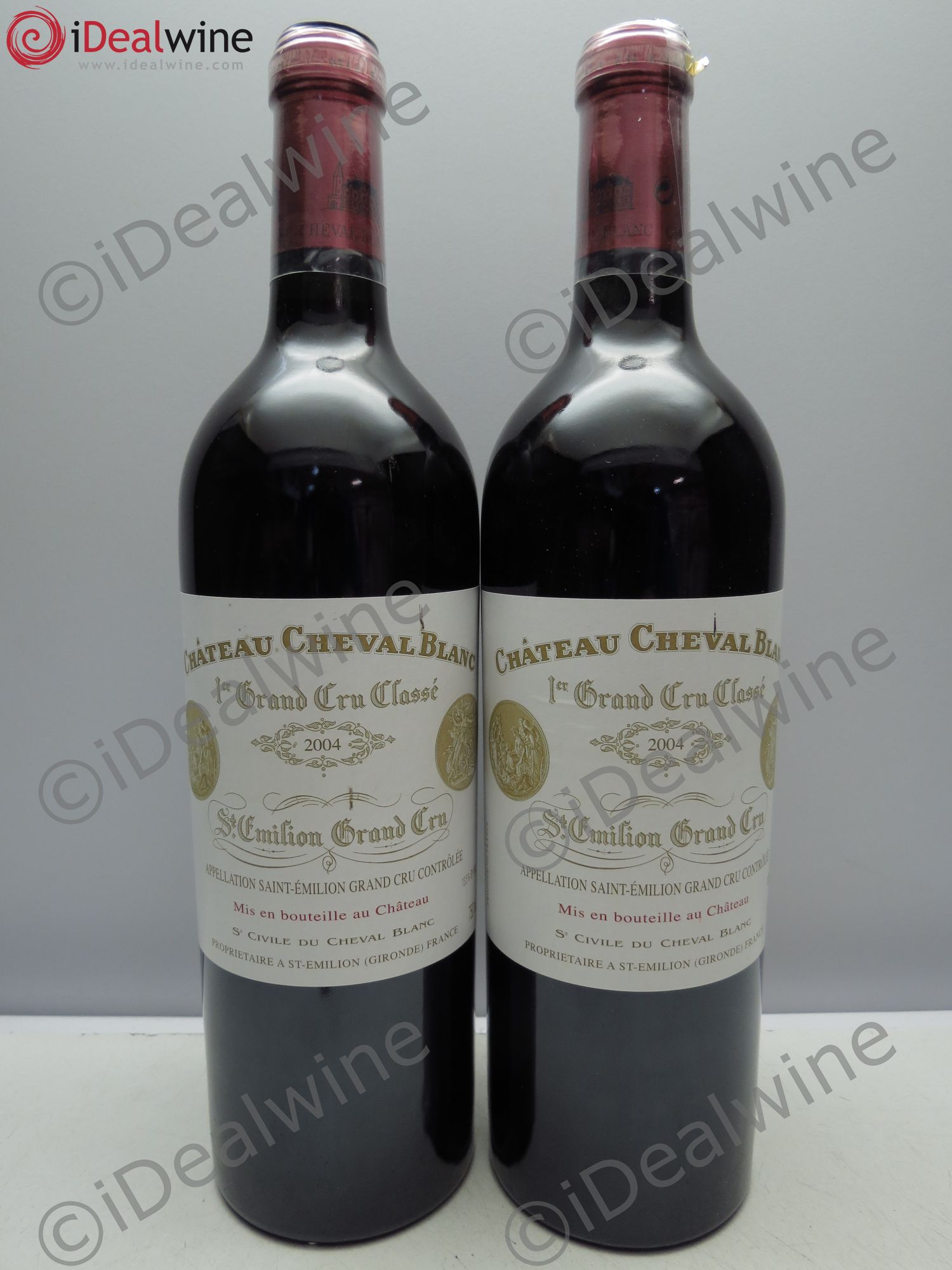 Château Cheval Blanc 1er Grand Cru Classé A 2004 - Lot de 2 bouteilles - 0