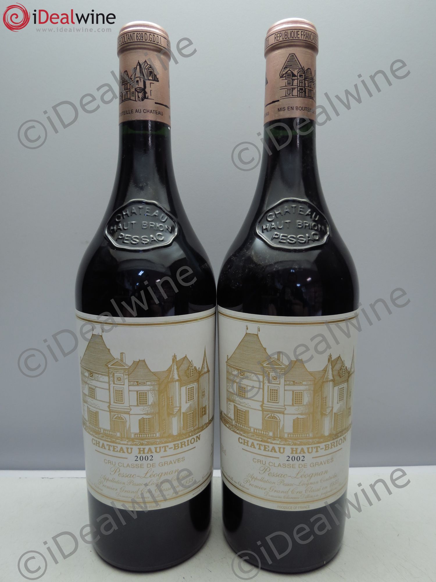 Château Haut Brion 1er Grand Cru Classé 2002 - Lot de 2 bouteilles - 0