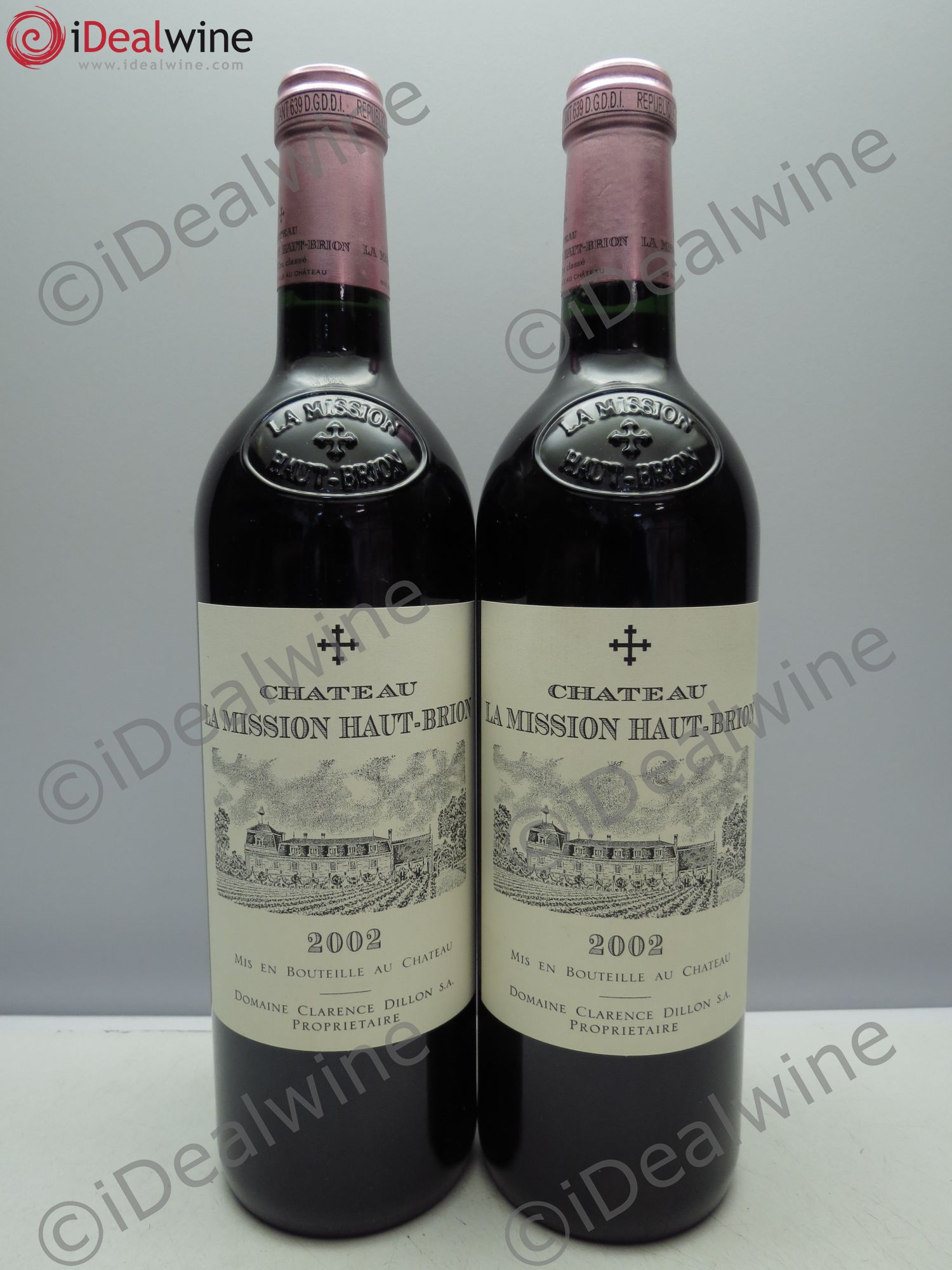 Château la Mission Haut-Brion Cru Classé de Graves 2002 - Lot de 2 bouteilles - 0