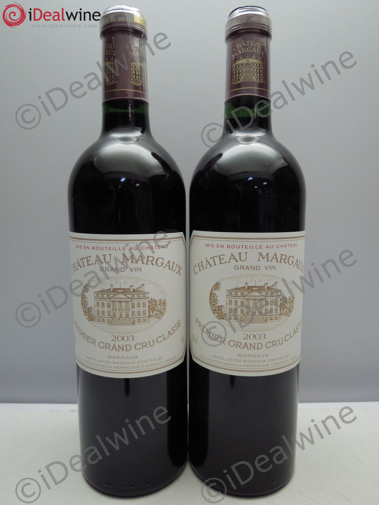 Château Margaux 1er Grand Cru Classé 2003 - Lot de 2 bouteilles - 0