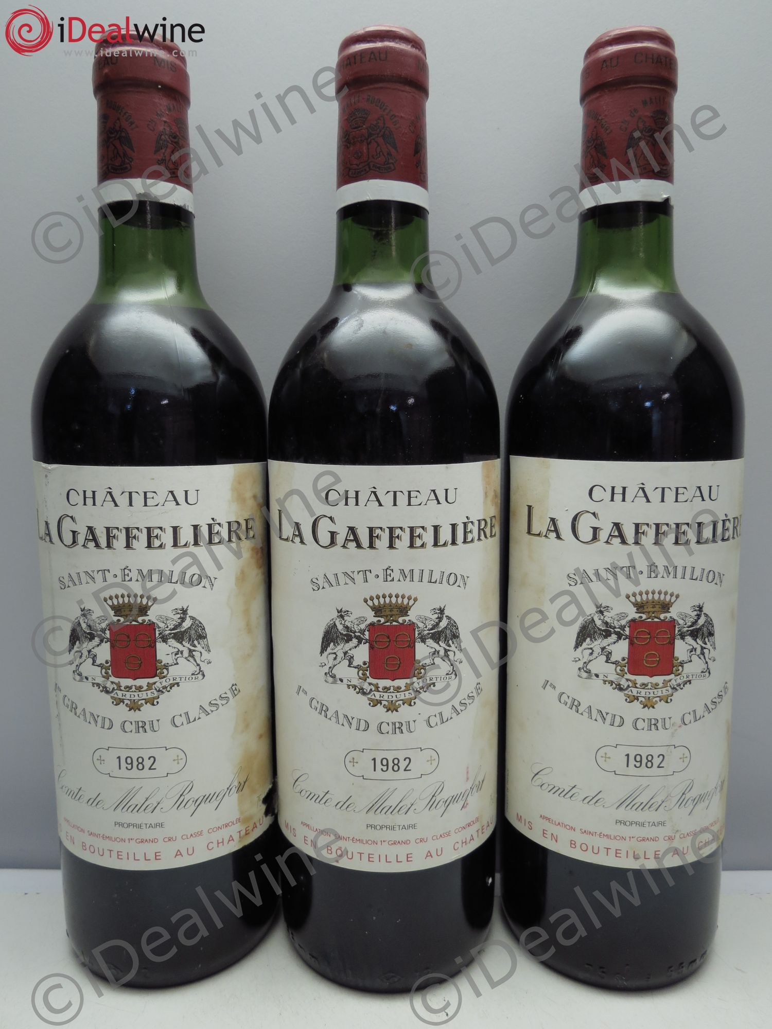 Château la Gaffelière 1er Grand Cru Classé B 1982 - Lot de 3 bouteilles - 0
