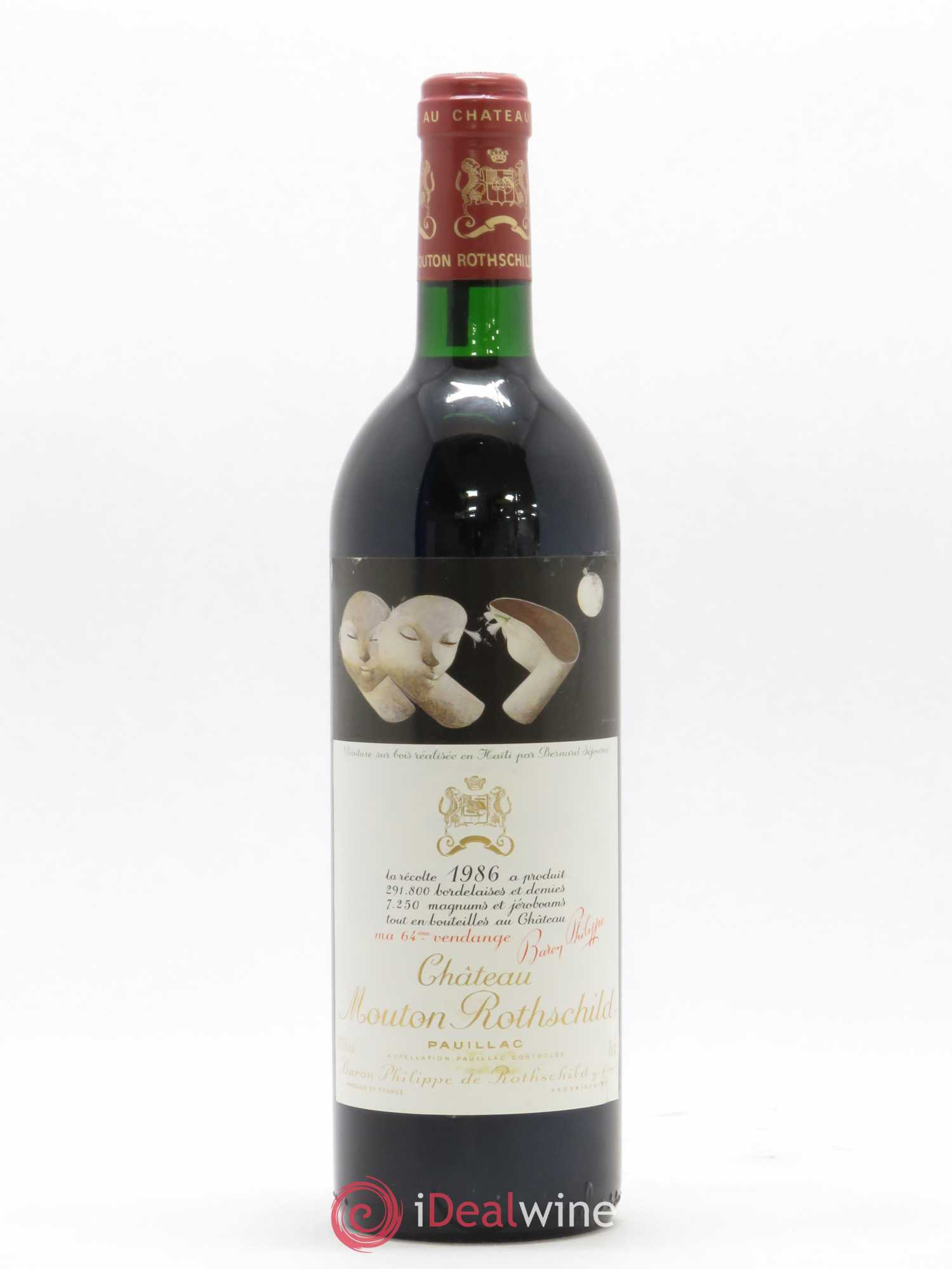 Château Mouton Rothschild 1er Grand Cru Classé 1986 - Lot de 1 bouteille - 0