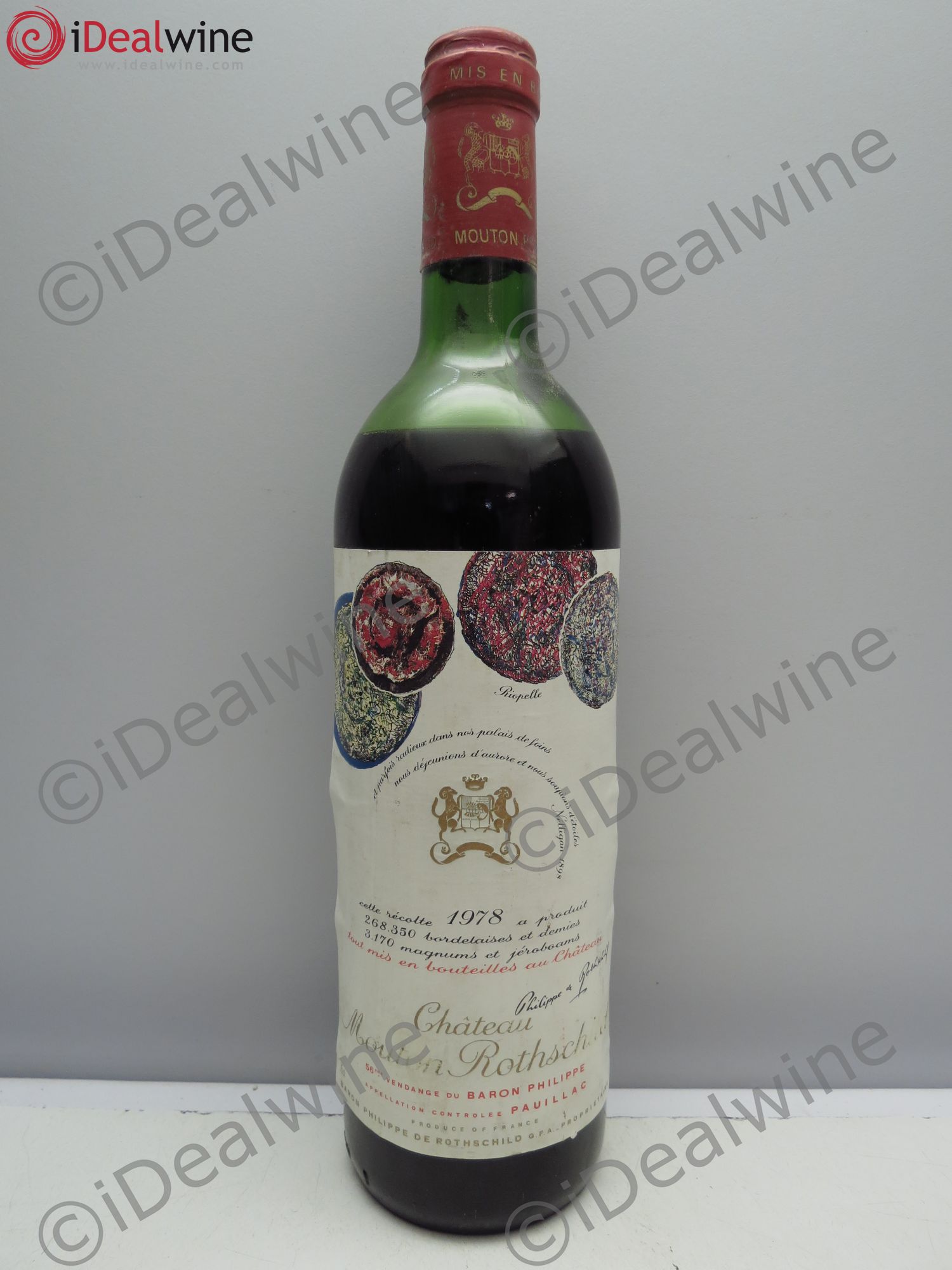 Château Mouton Rothschild 1er Grand Cru Classé 1978 - Lot de 1 bouteille - 0