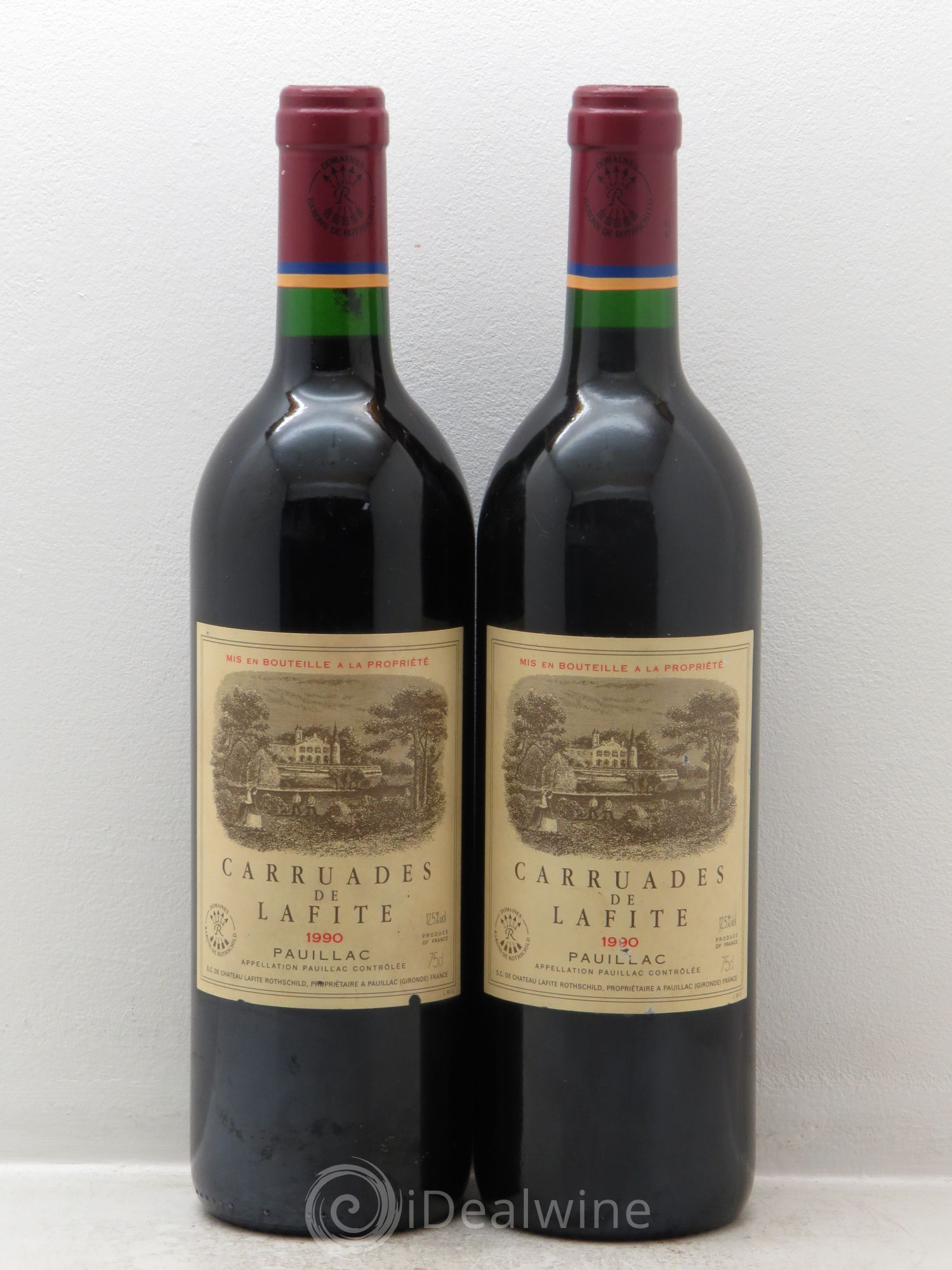 Carruades de Lafite Rothschild Second Vin 1990 - Lot de 2 bouteilles - 0