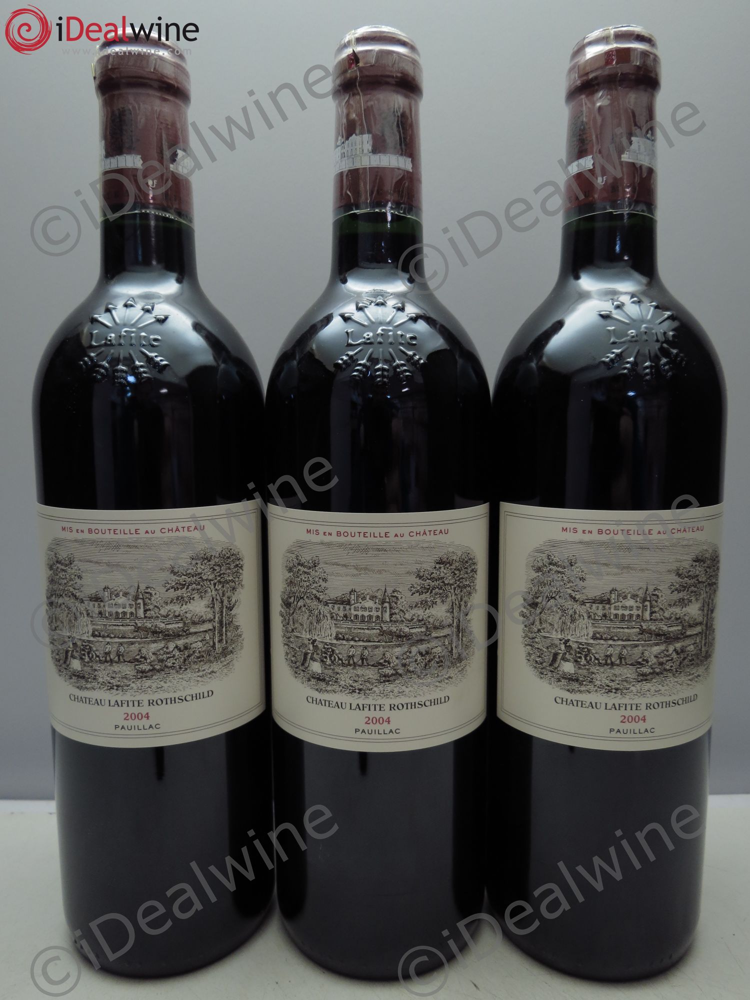 Château Lafite Rothschild 1er Grand Cru Classé 2004 - Lot de 3 bouteilles - 0