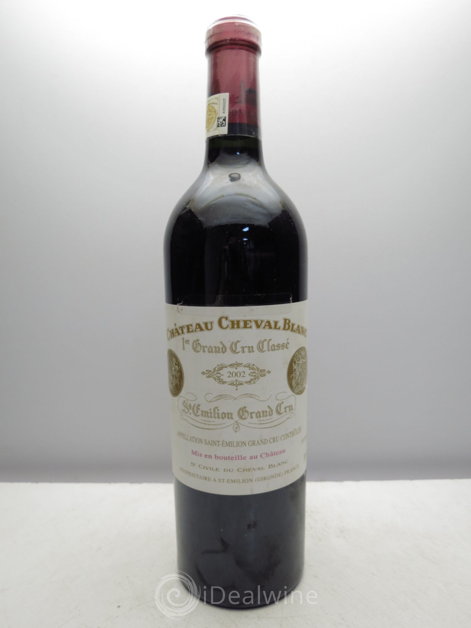 Château Cheval Blanc 1er Grand Cru Classé A (étiq.scotchée) 2002 - Lot de 1 bouteille - 0