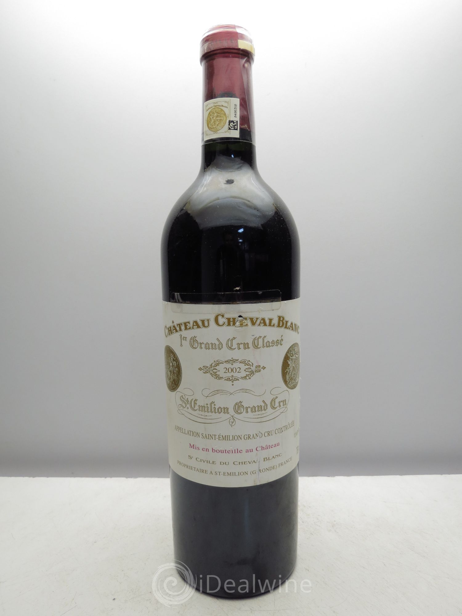 Château Cheval Blanc 1er Grand Cru Classé A (étiq.scotchée) 2002 - Lot de 1 bouteille - 0