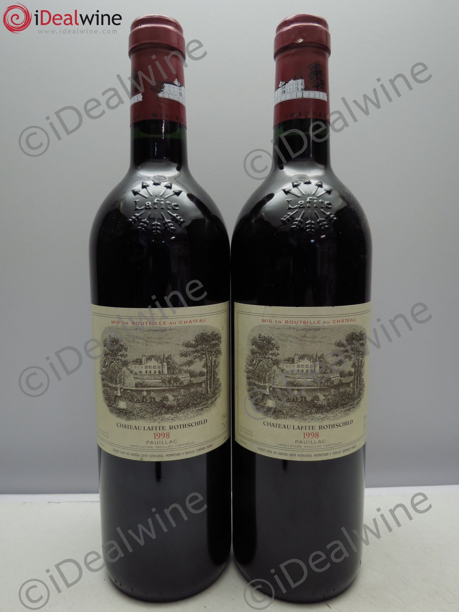 Château Lafite Rothschild 1er Grand Cru Classé 1998 - Lot de 2 bouteilles - 0