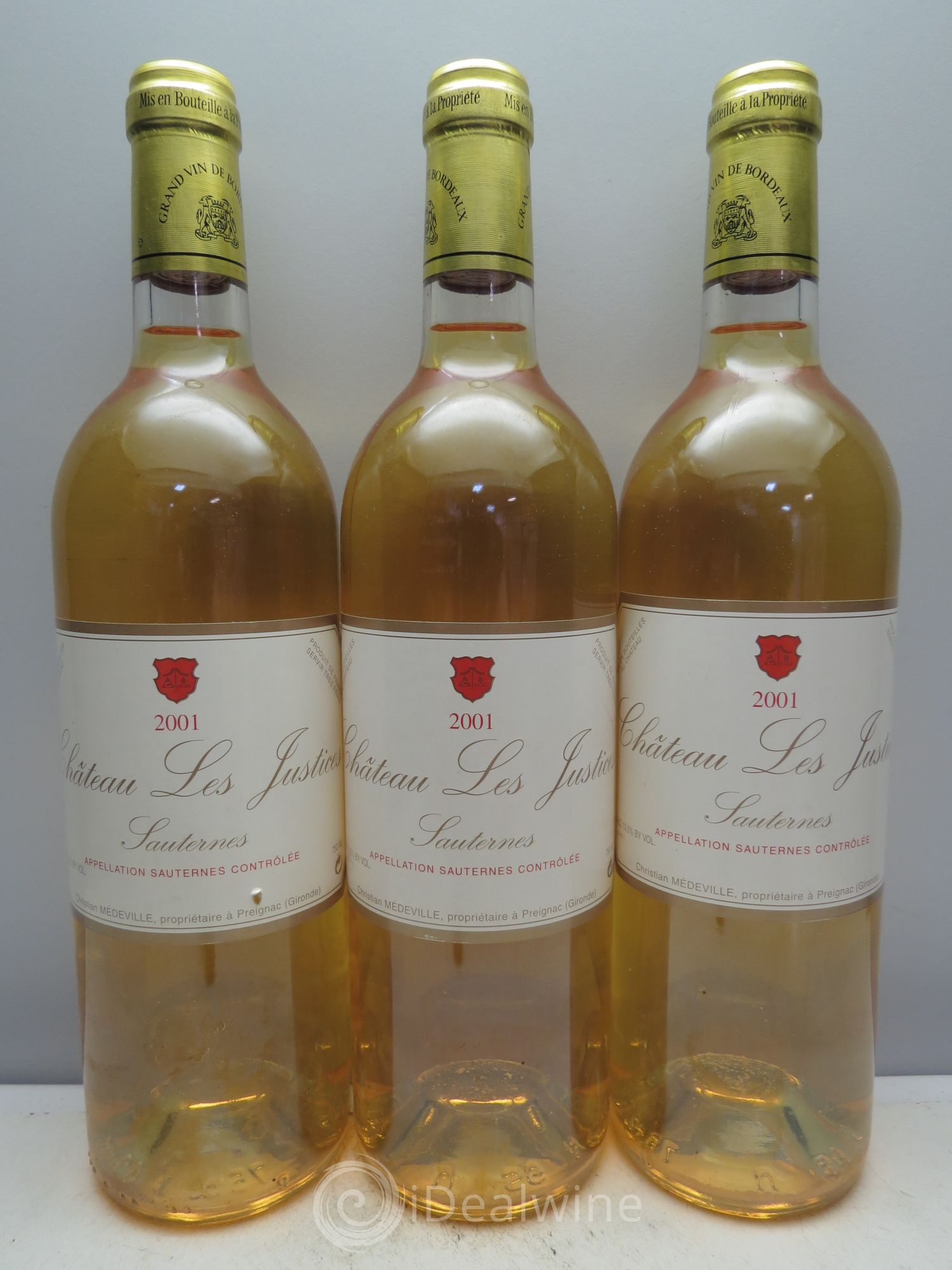 Château les Justices Cru Bourgeois 2001 - Lotto di 3 bottiglie - 0