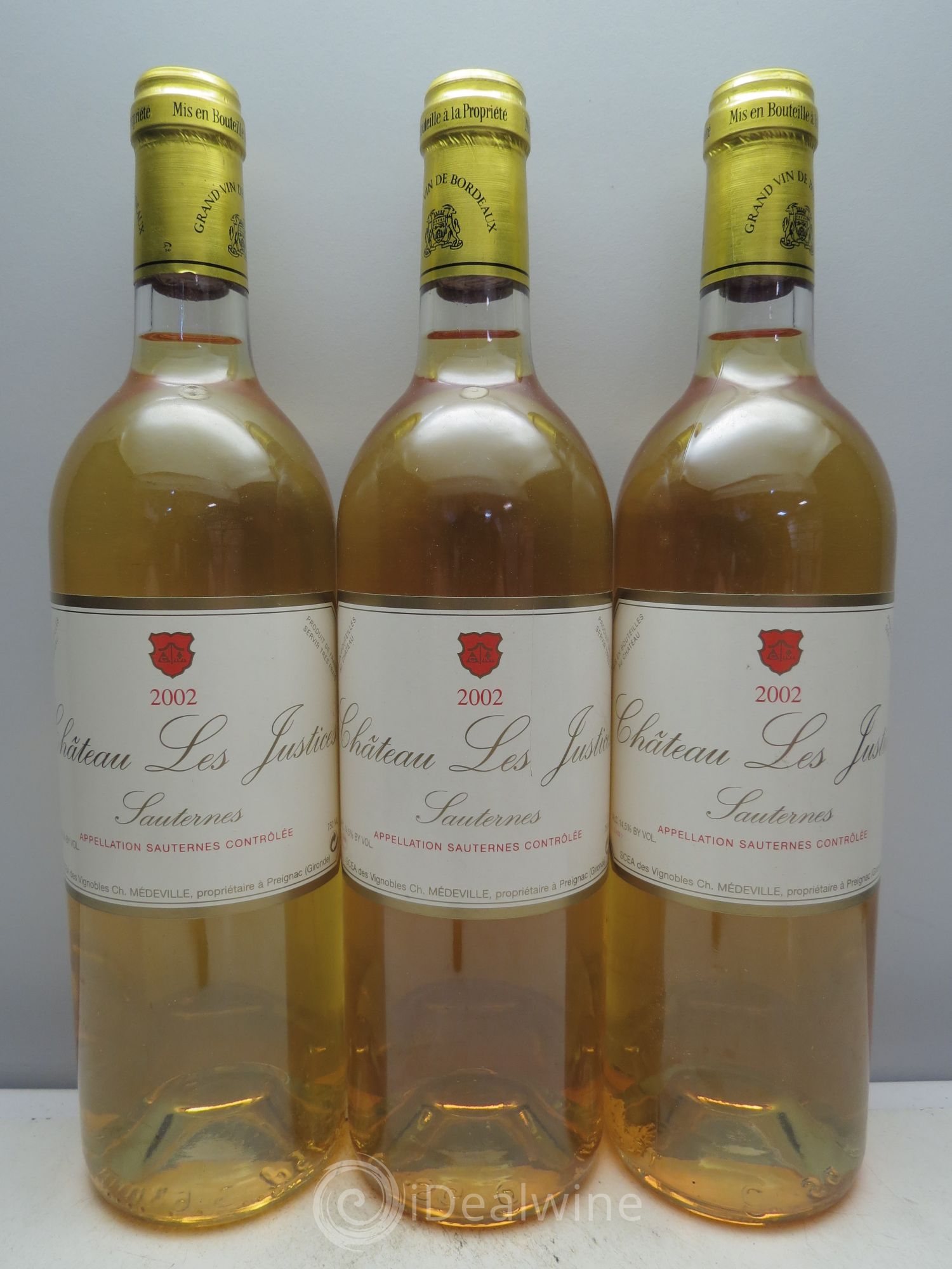 Château les Justices Cru Bourgeois 2002 - Lotto di 3 bottiglie - 0