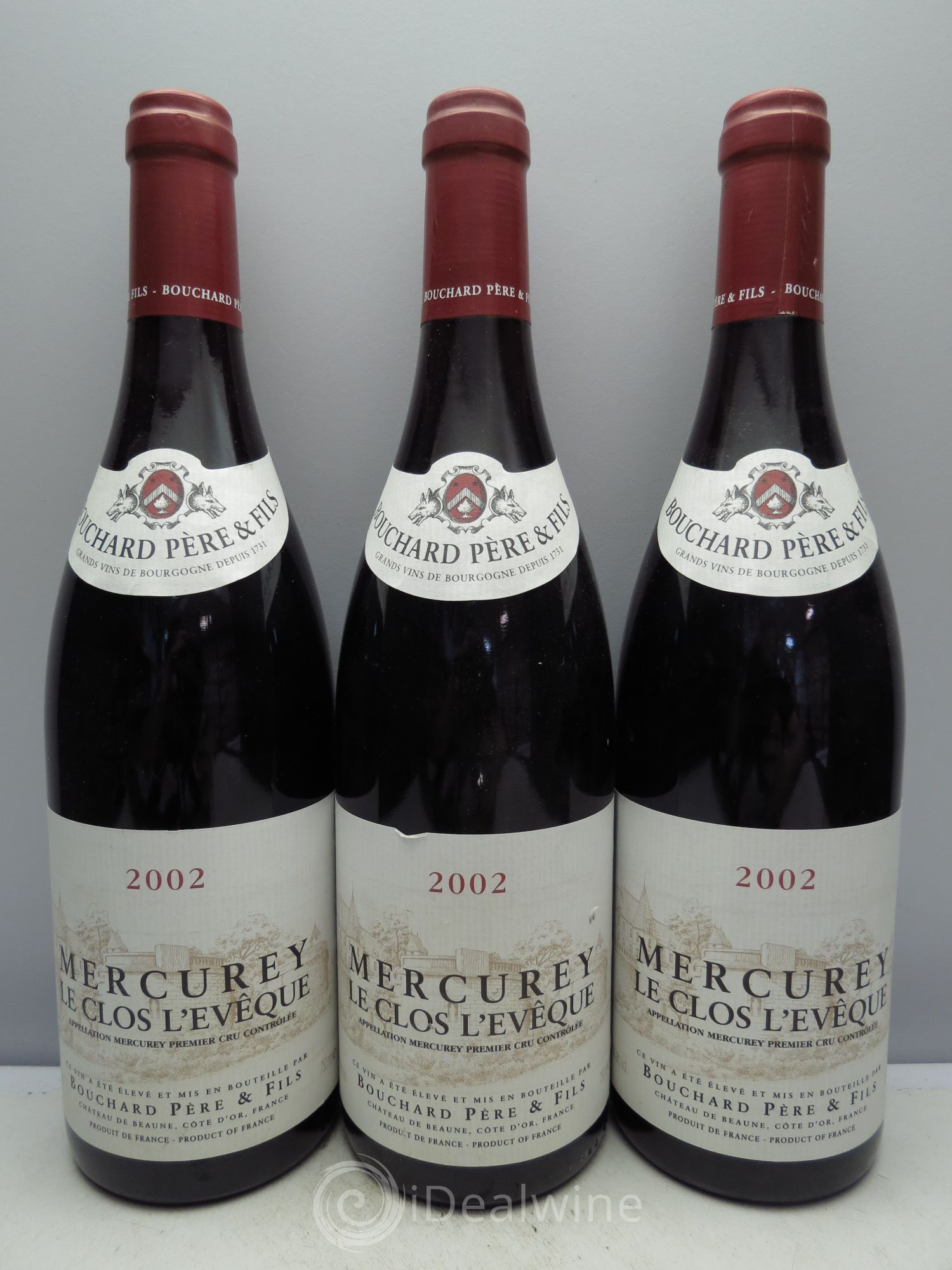 Mercurey 1er Cru Bouchard 2002 - Lot de 3 bouteilles - 0
