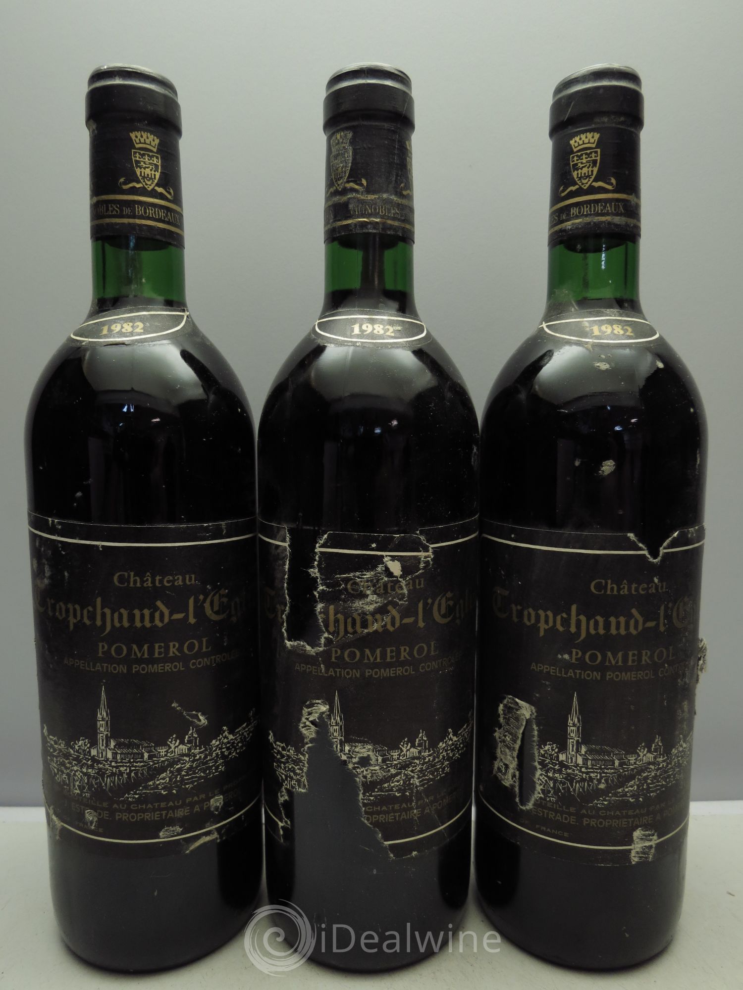 Pomerol Château Tropchaud-L'Eglise 1982 - Posten von 3 Flaschen - 0