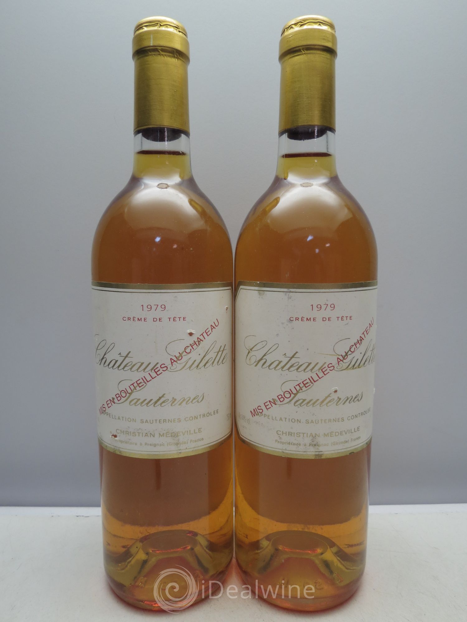 Château Gilette - Crème de Tête 1979 - Lotto di 2 bottiglie - 0