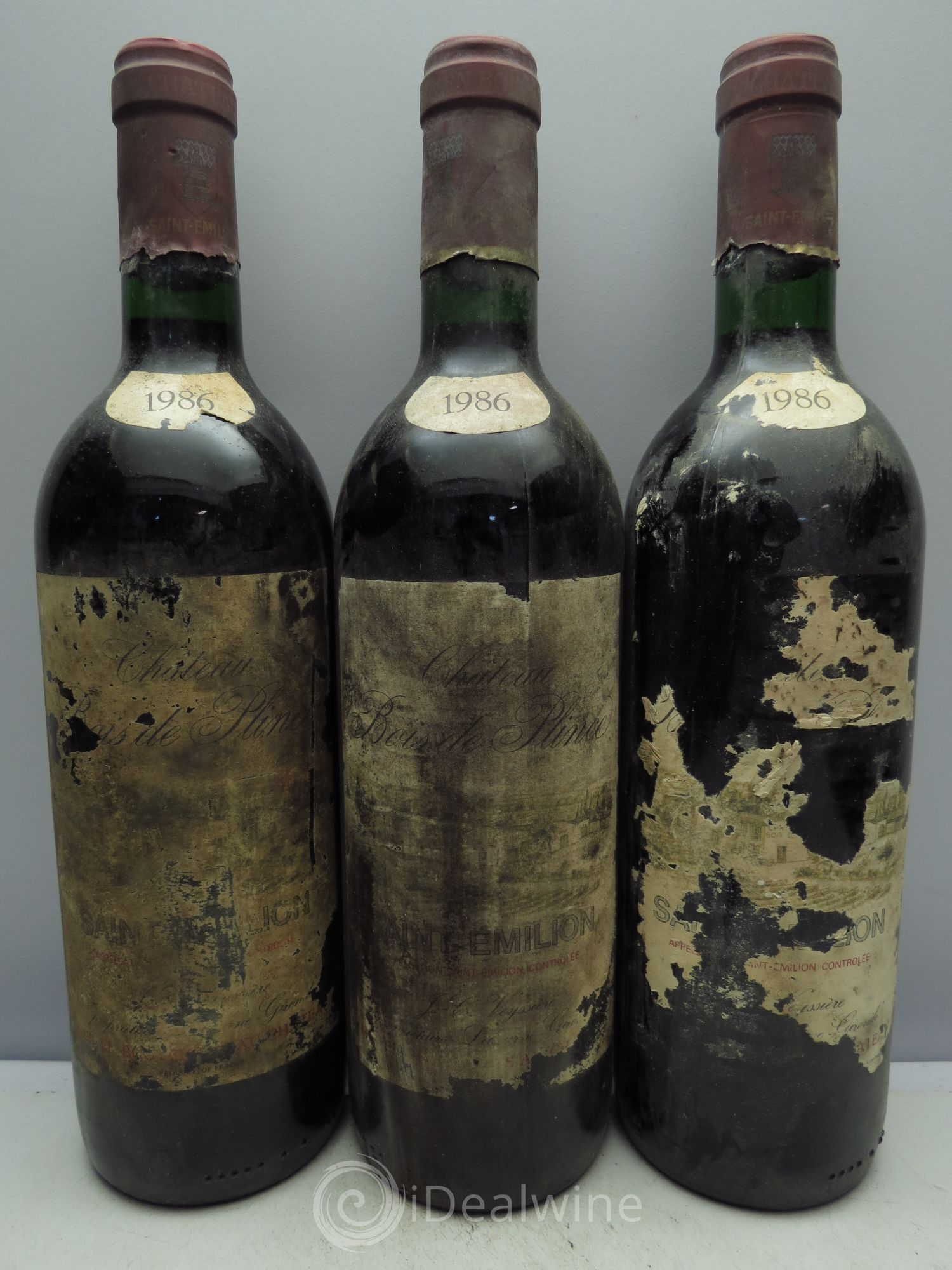 Saint-Émilion Château Bois de Plince 1986 - Posten von 3 Flaschen - 0