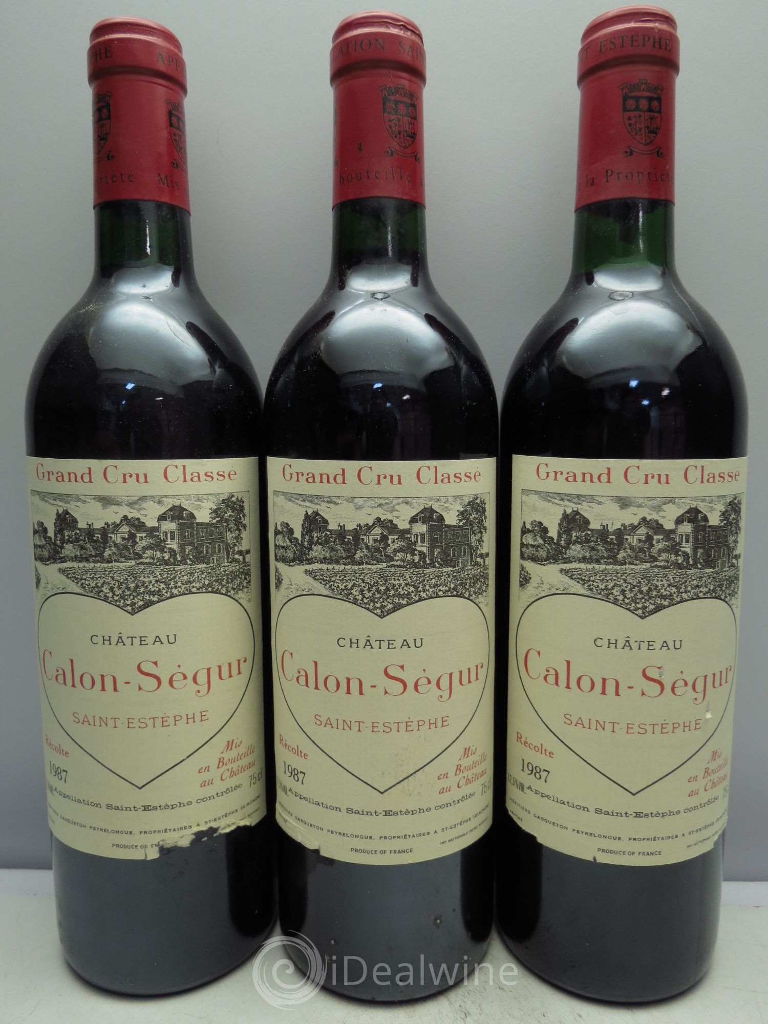 Château Calon Ségur 3ème Grand Cru Classé 1987 - Lot de 3 bouteilles - 0