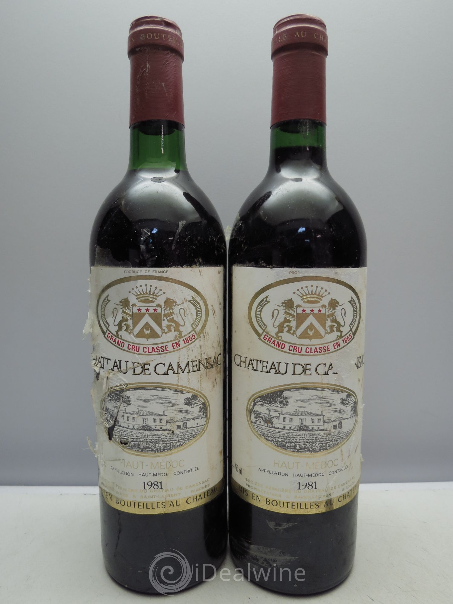 Château Camensac 5ème Grand Cru Classé 1981 - Lot de 2 bouteilles - 0