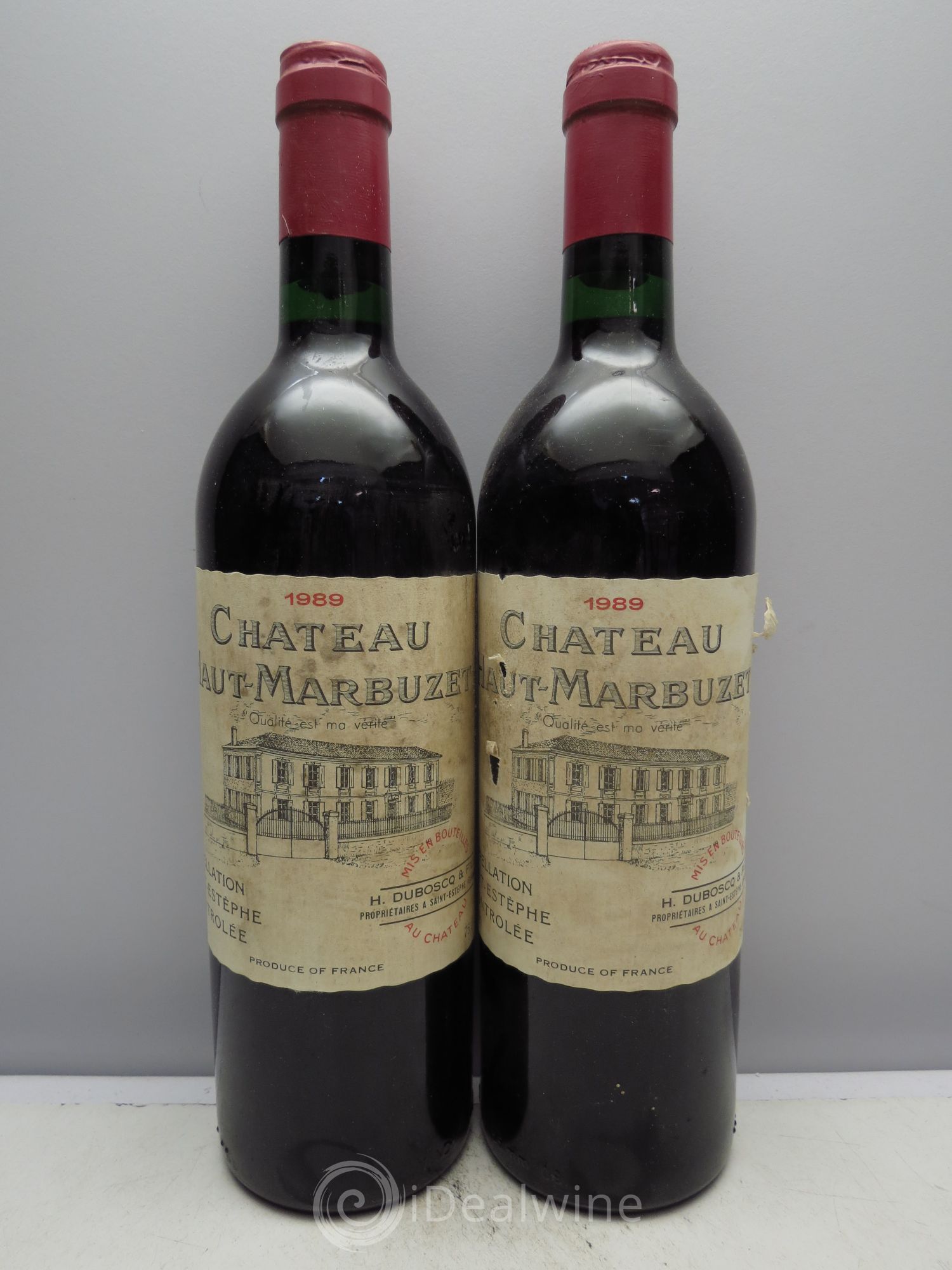 Château Haut Marbuzet 1989 - Lot de 2 bouteilles - 0