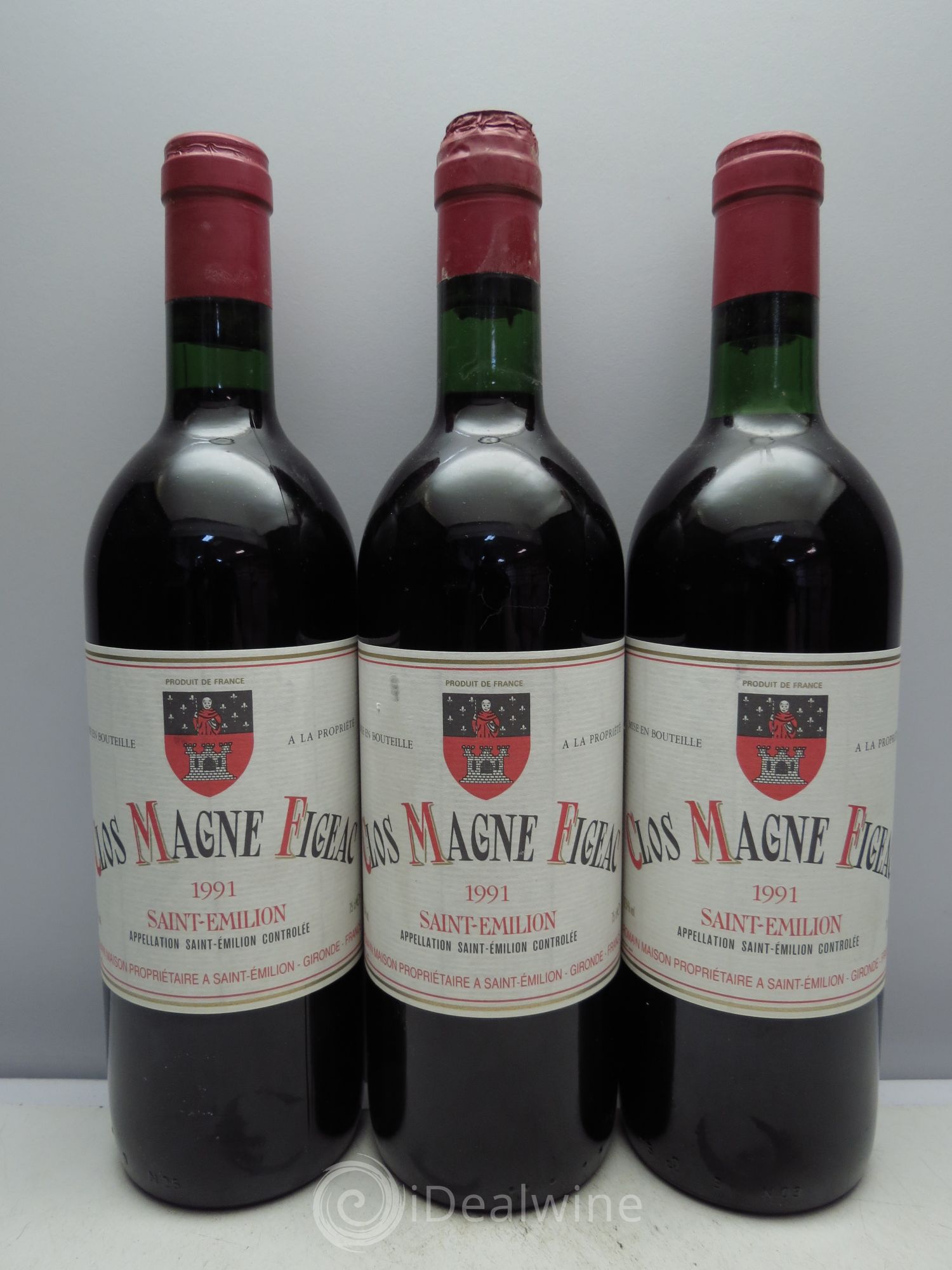 Saint-Émilion Château Clos Magne Figeac 1991 - Posten von 3 Flaschen - 0