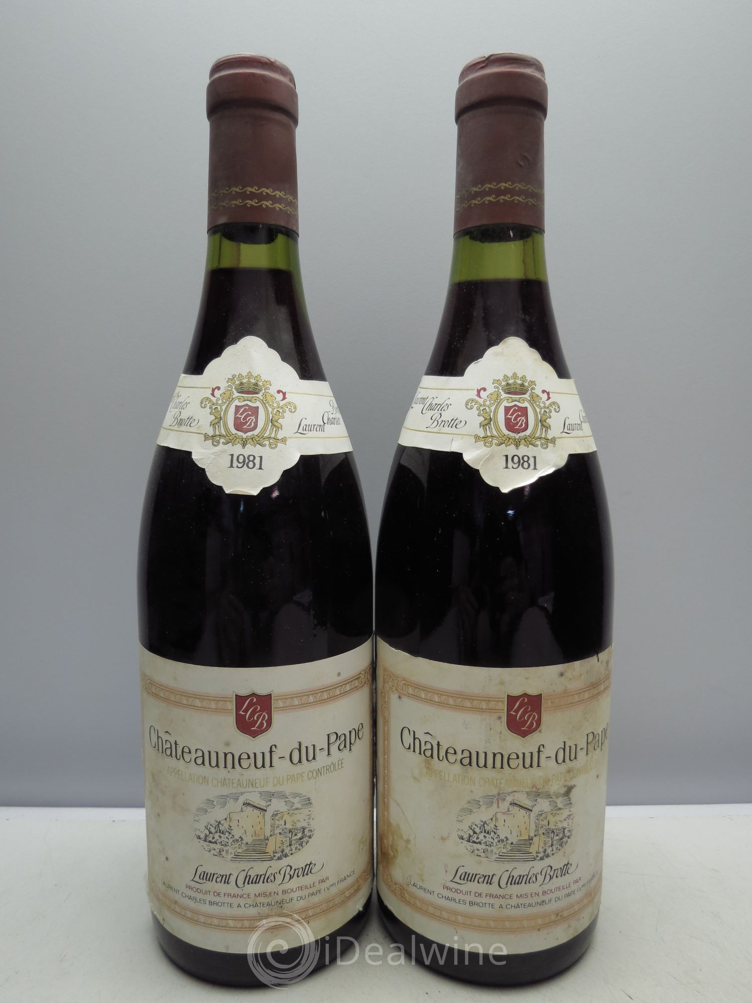 Châteauneuf-du-Pape Laurent Charles Brotte 1981 - Posten von 2 Flaschen - 0