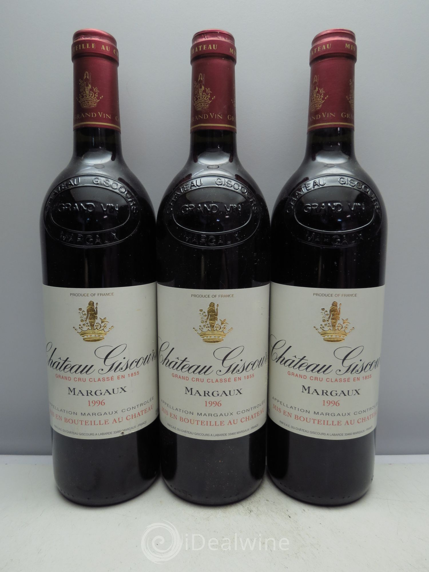 Château Giscours 3ème Grand Cru Classé 1996 - Lot de 3 bouteilles - 0