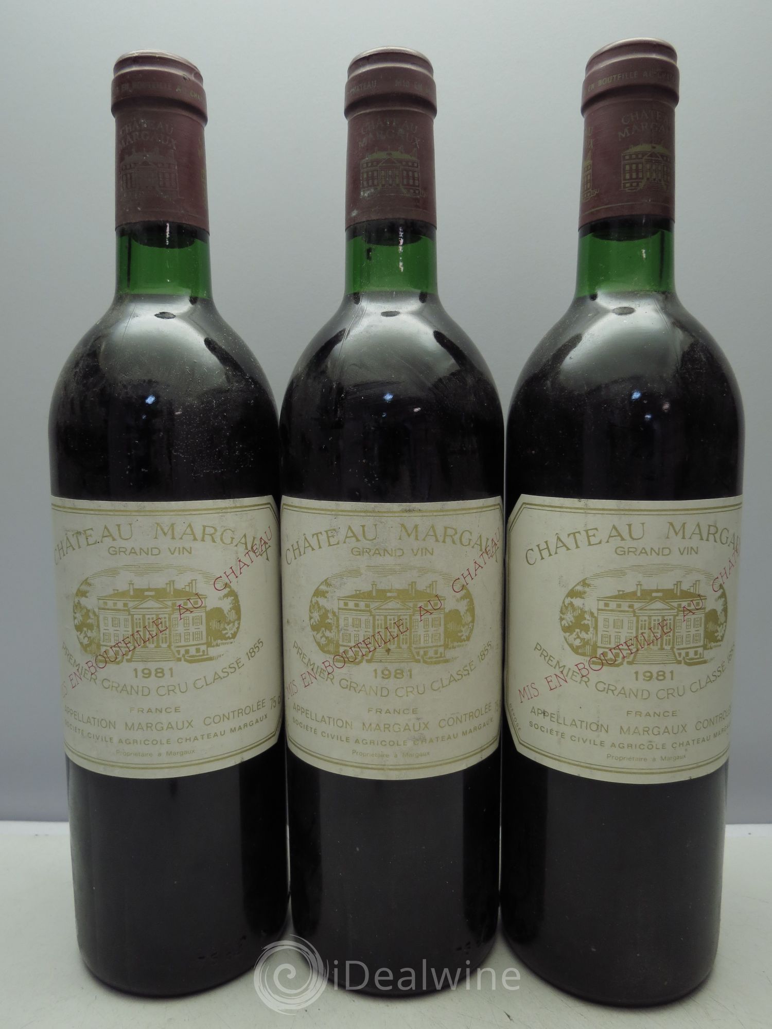 Château Margaux 1er Grand Cru Classé 1981 - Lot de 3 bouteilles - 0