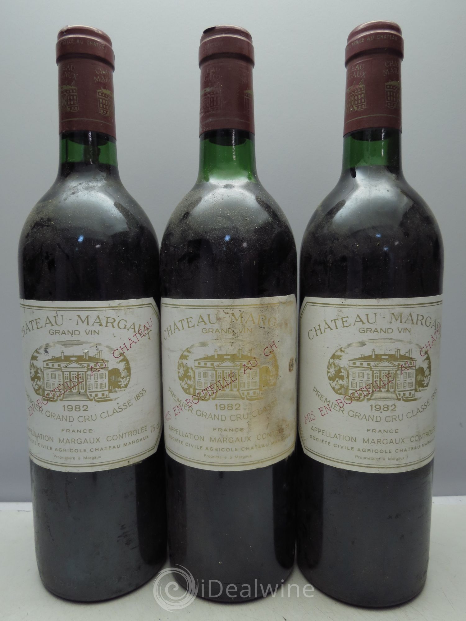 Château Margaux 1er Grand Cru Classé 1982 - Lot de 3 bouteilles - 0