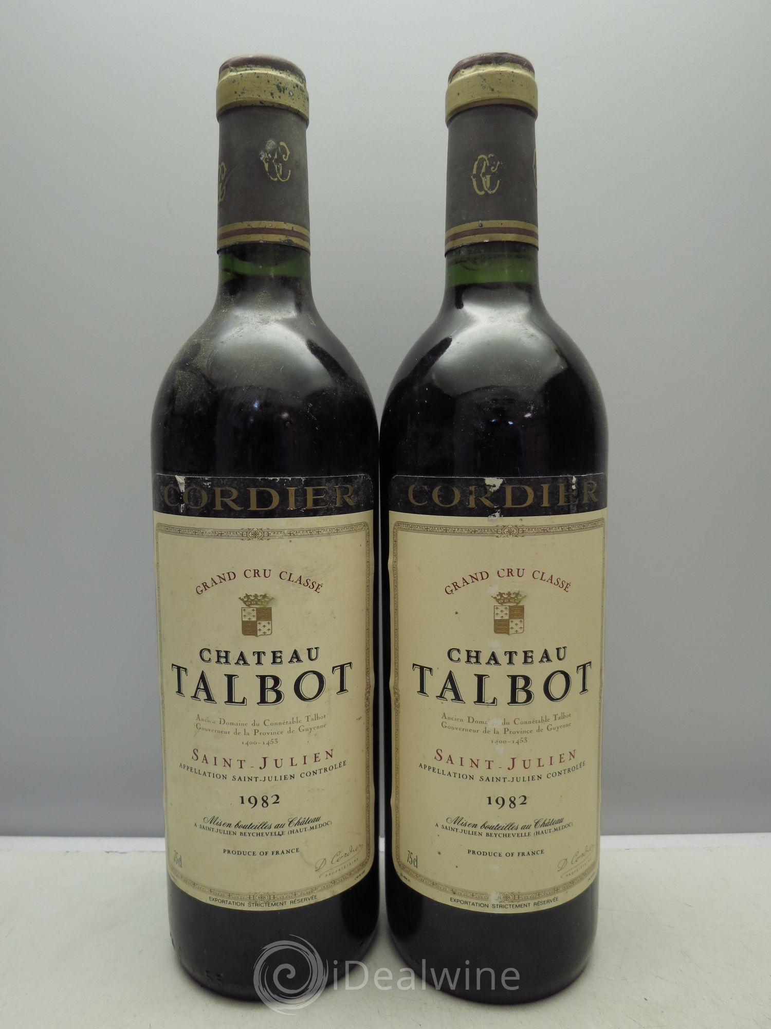 Château Talbot 4ème Grand Cru Classé 1982 - Lot de 2 bouteilles - 0