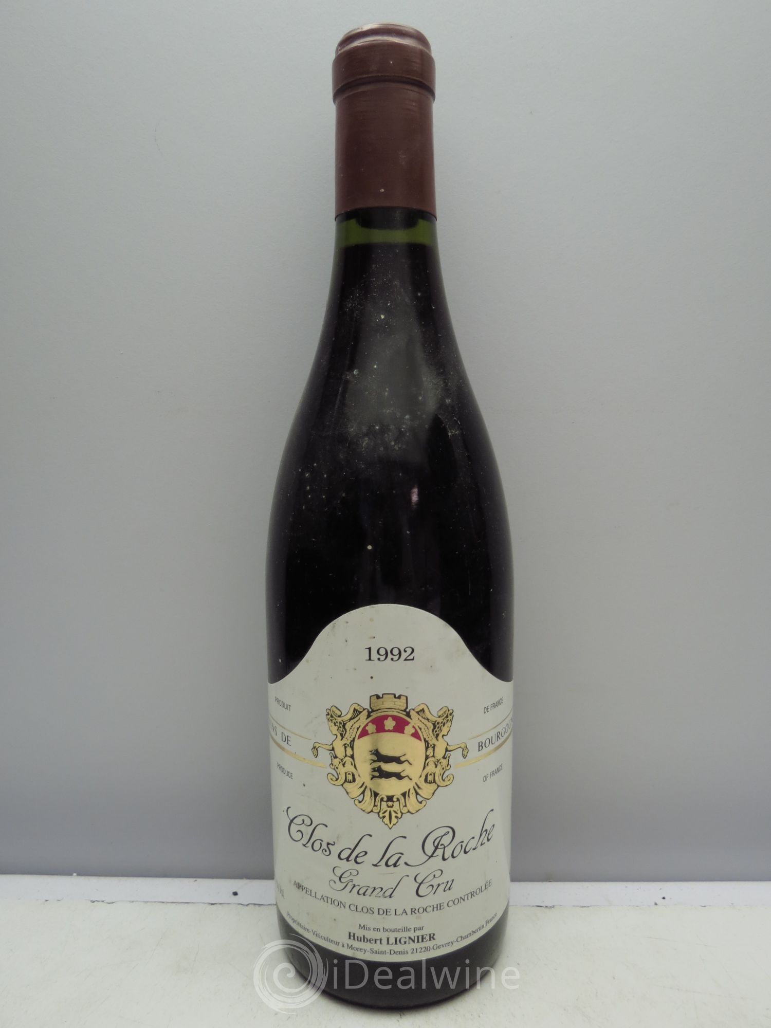 Clos de la Roche Grand Cru Hubert Lignier (Domaine) 1992 - Lot de 1 bouteille - 0