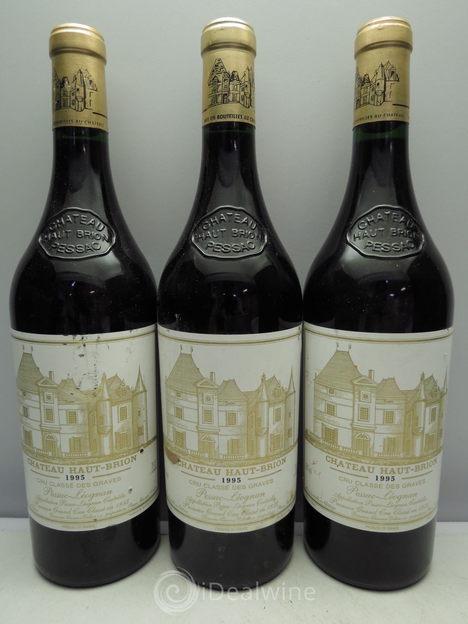 Château Haut Brion 1er Grand Cru Classé 1995 - Lot de 3 bouteilles - 0