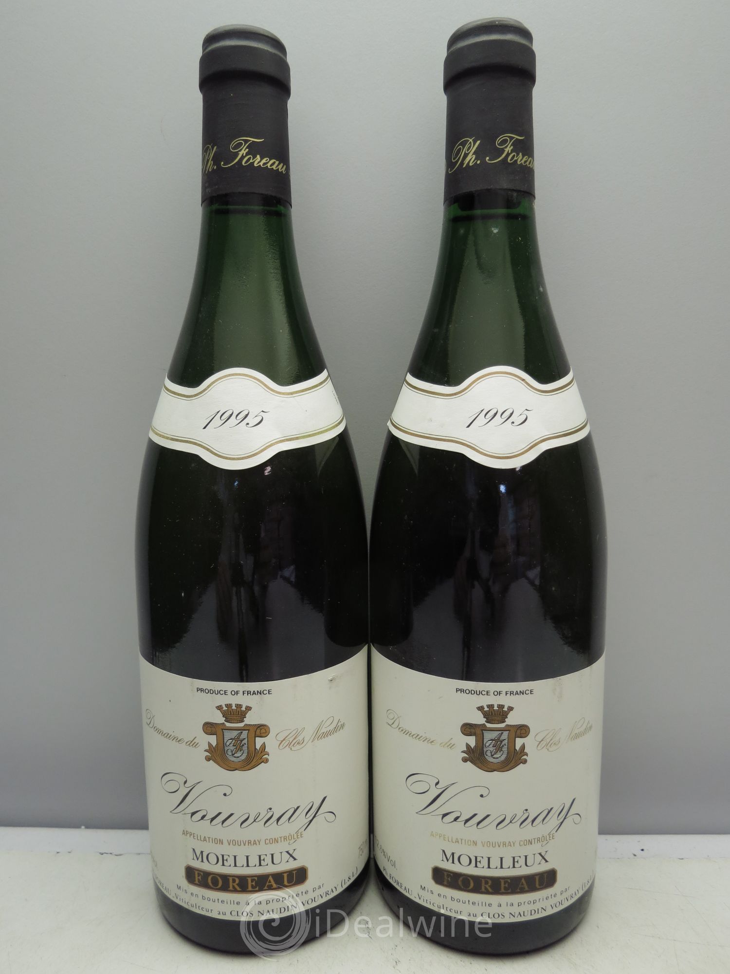 Vouvray Moelleux Clos Naudin - Philippe Foreau 1995 - Lotto di 2 bottiglie - 0