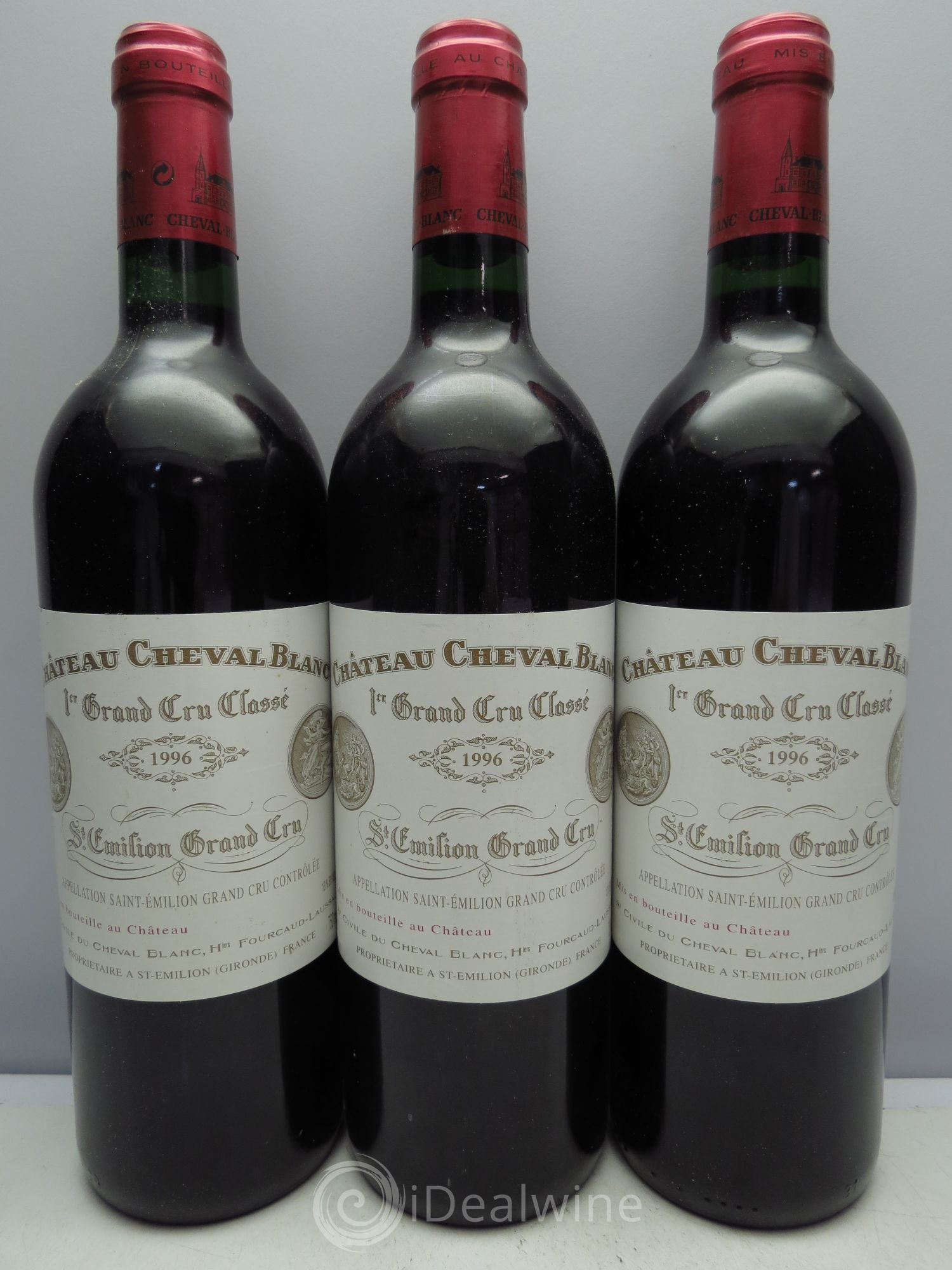 Château Cheval Blanc 1er Grand Cru Classé A 1996 - Lot de 3 bouteilles - 0