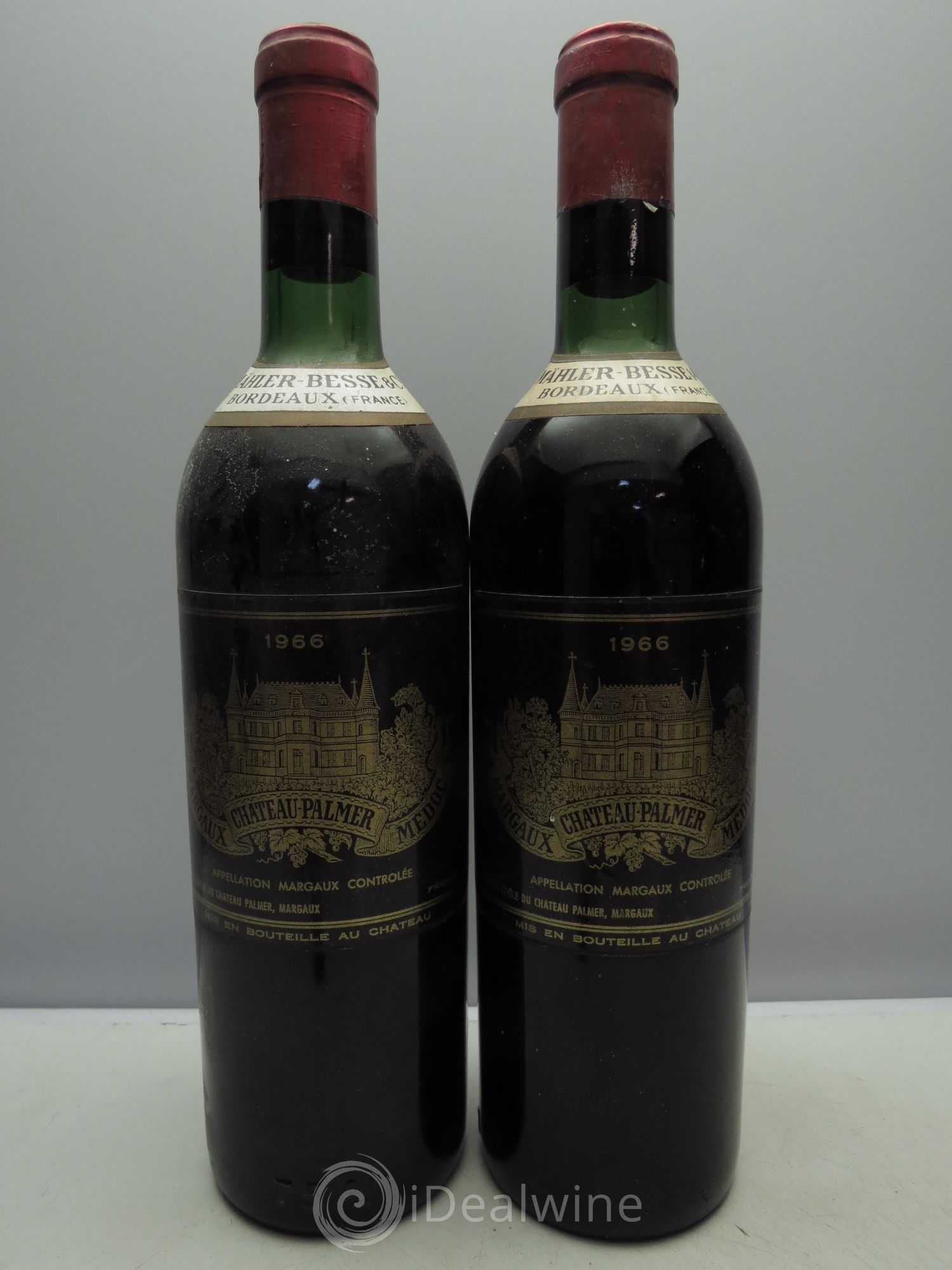 Château Palmer 3ème Grand Cru Classé Mise négoce 1966 - Lot de 2 bouteilles - 0