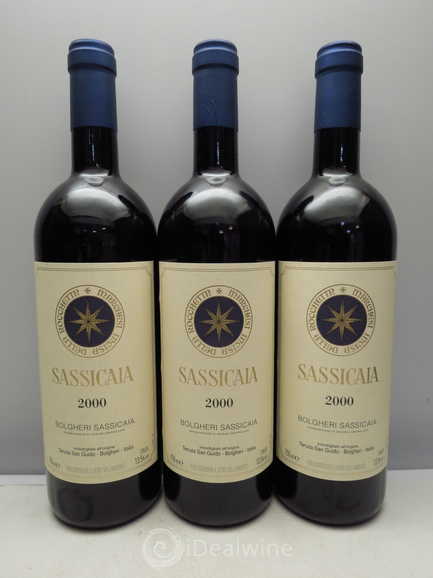 Bolgheri DOC Sassicaia Tenuta San Guido 2000 - Lot de 3 bouteilles - 0