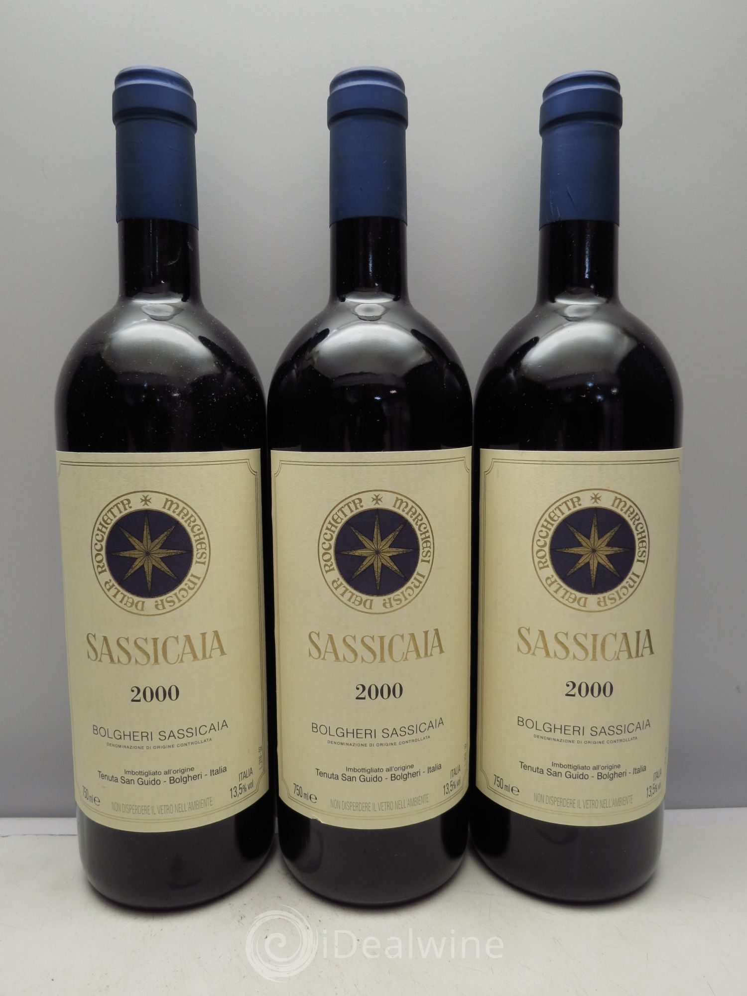 Bolgheri DOC Sassicaia Tenuta San Guido 2000 - Lot de 3 bouteilles - 0