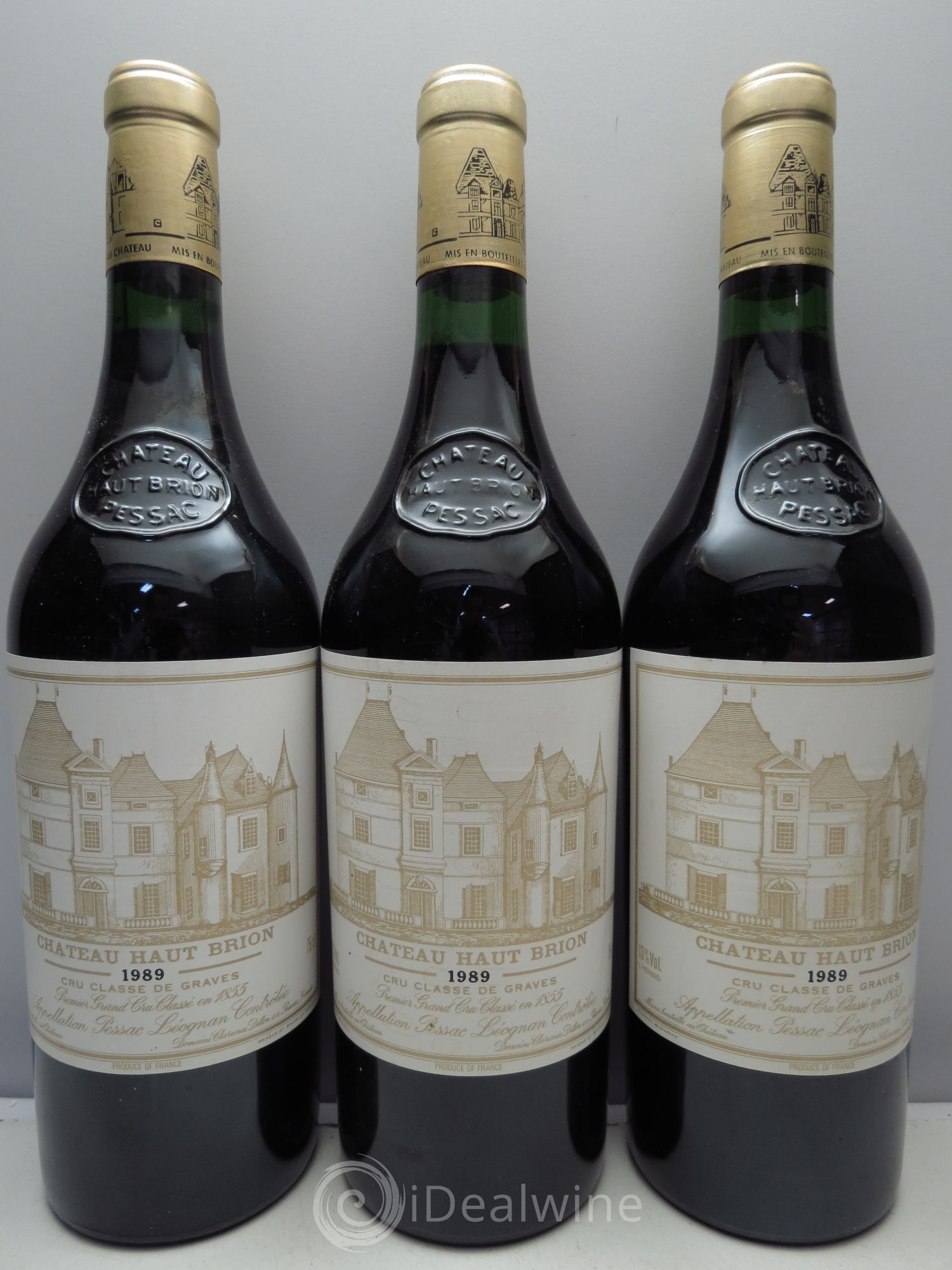Château Haut Brion 1er Grand Cru Classé 1989 - Lot de 3 bouteilles - 0