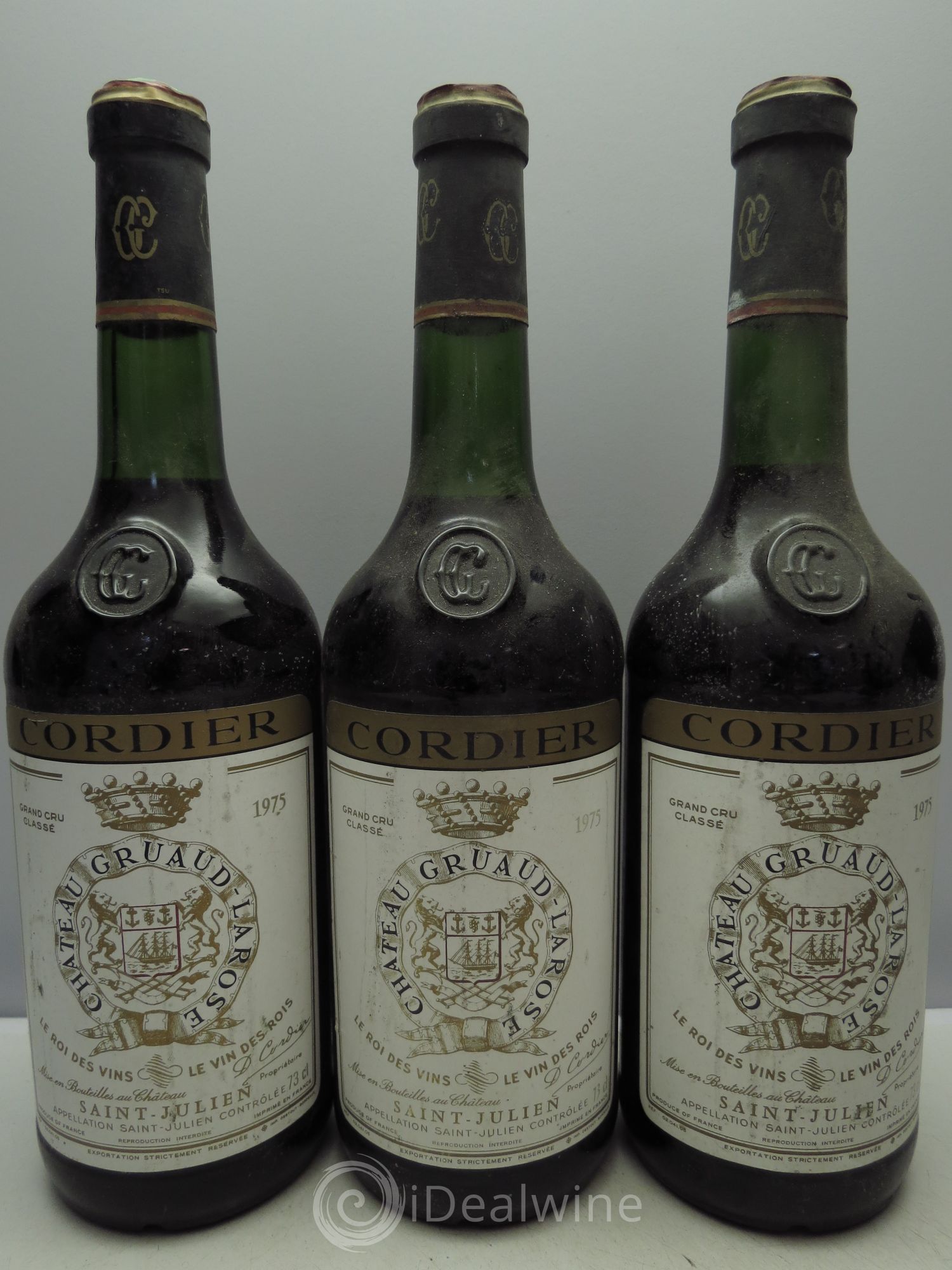 Château Gruaud Larose 2ème Grand Cru Classé 1975 - Lot de 3 bouteilles - 0