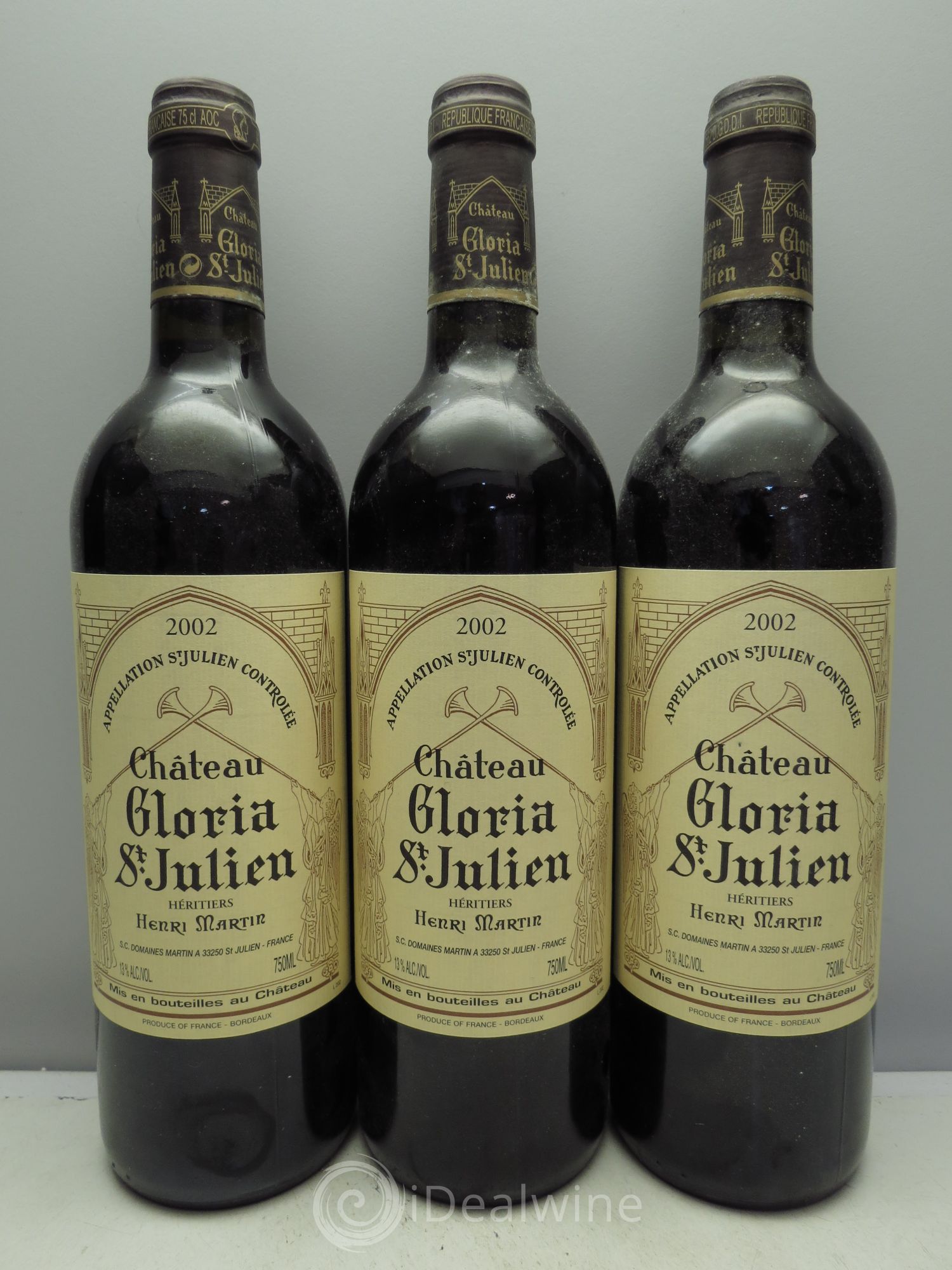 Château Gloria 2002 - Lot de 3 bouteilles - 0
