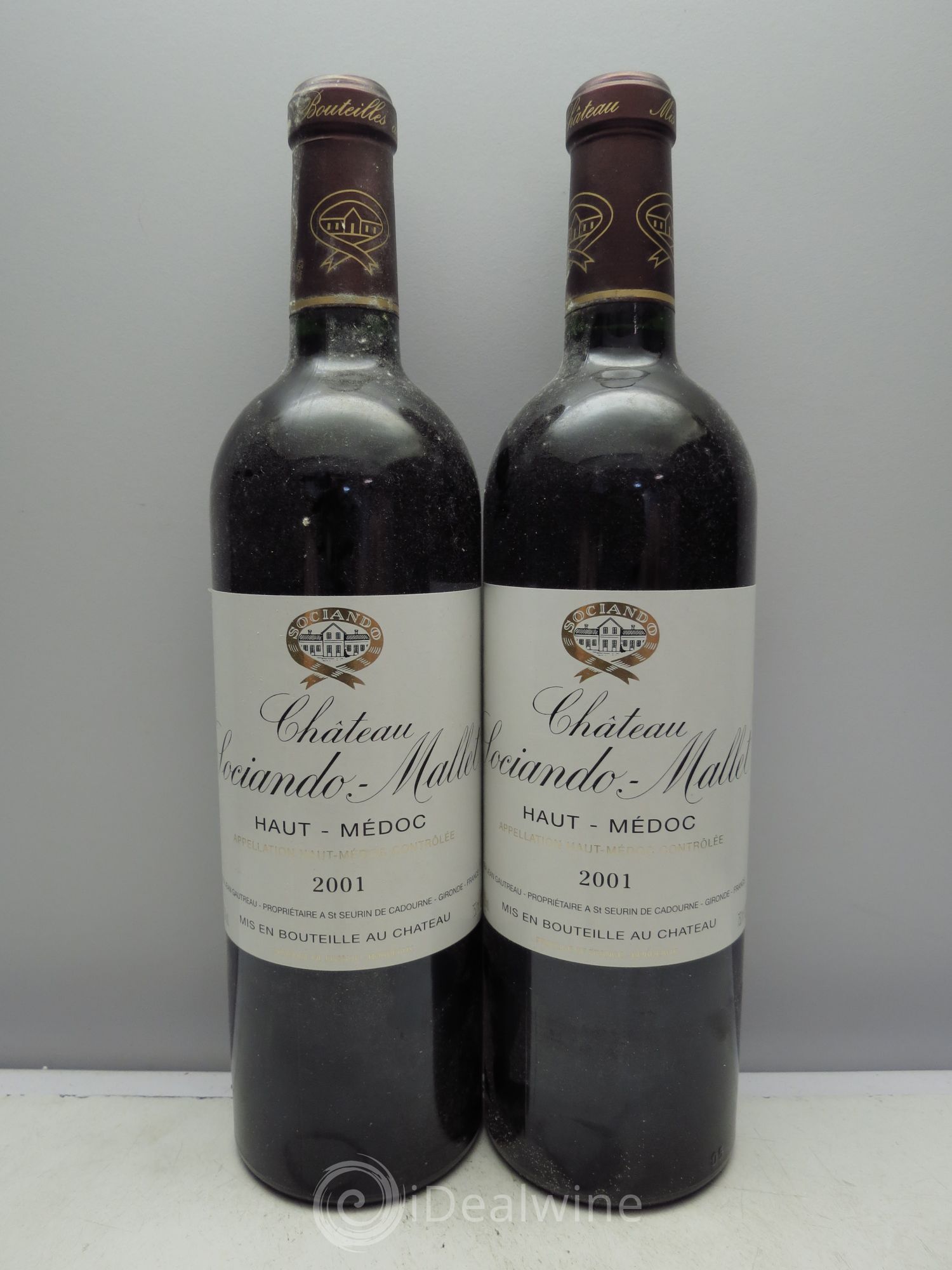 Château Sociando Mallet 2001 - Lot de 2 bouteilles - 0